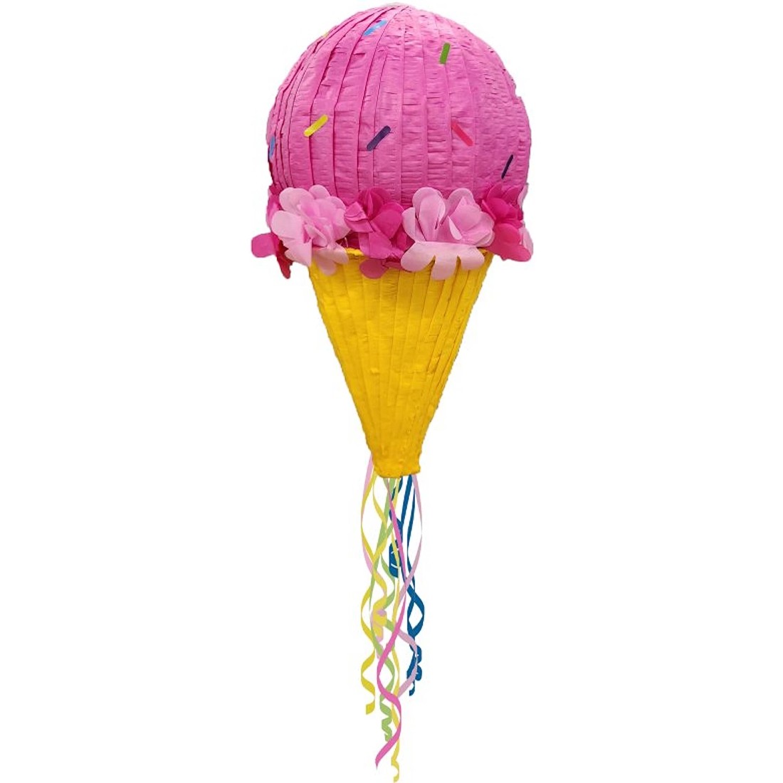 1 Amscan Sprinkle Ice Cream Cone 3D Pull String Pinata, 1 of 1