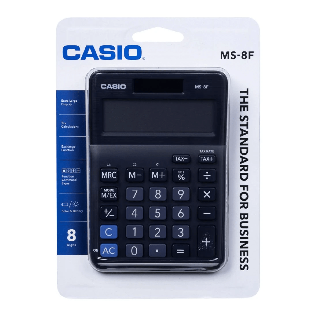 3 Casio 8 Digit Desk Calculator Black MS8F, 3 of 4