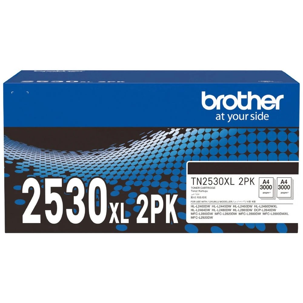 1 Brother TN2530 Toner Cartridges Black 2 Pack, 1 of 1