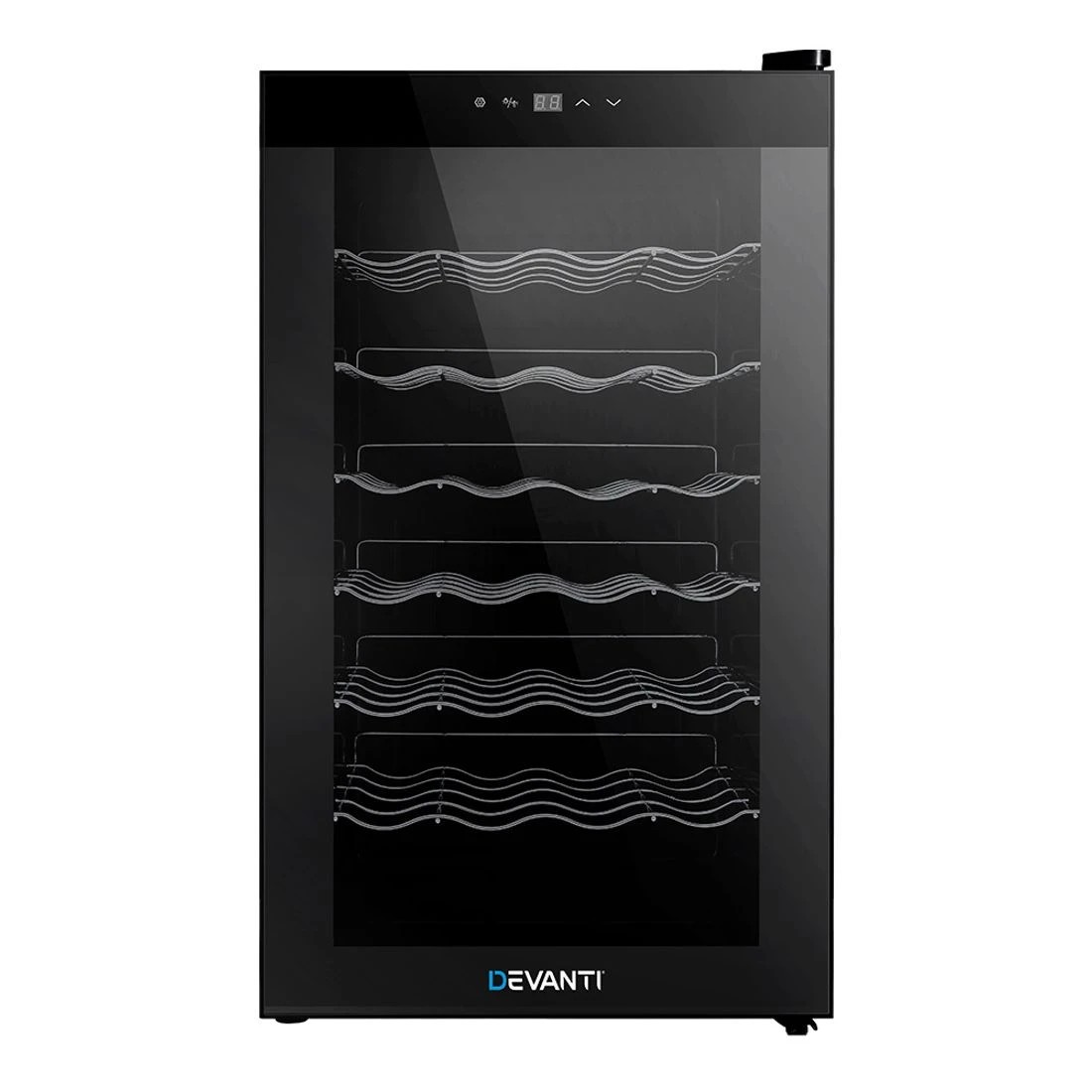 4 Devanti Wine Fridge Cooler 28 Bottles - Black, 4 of 8