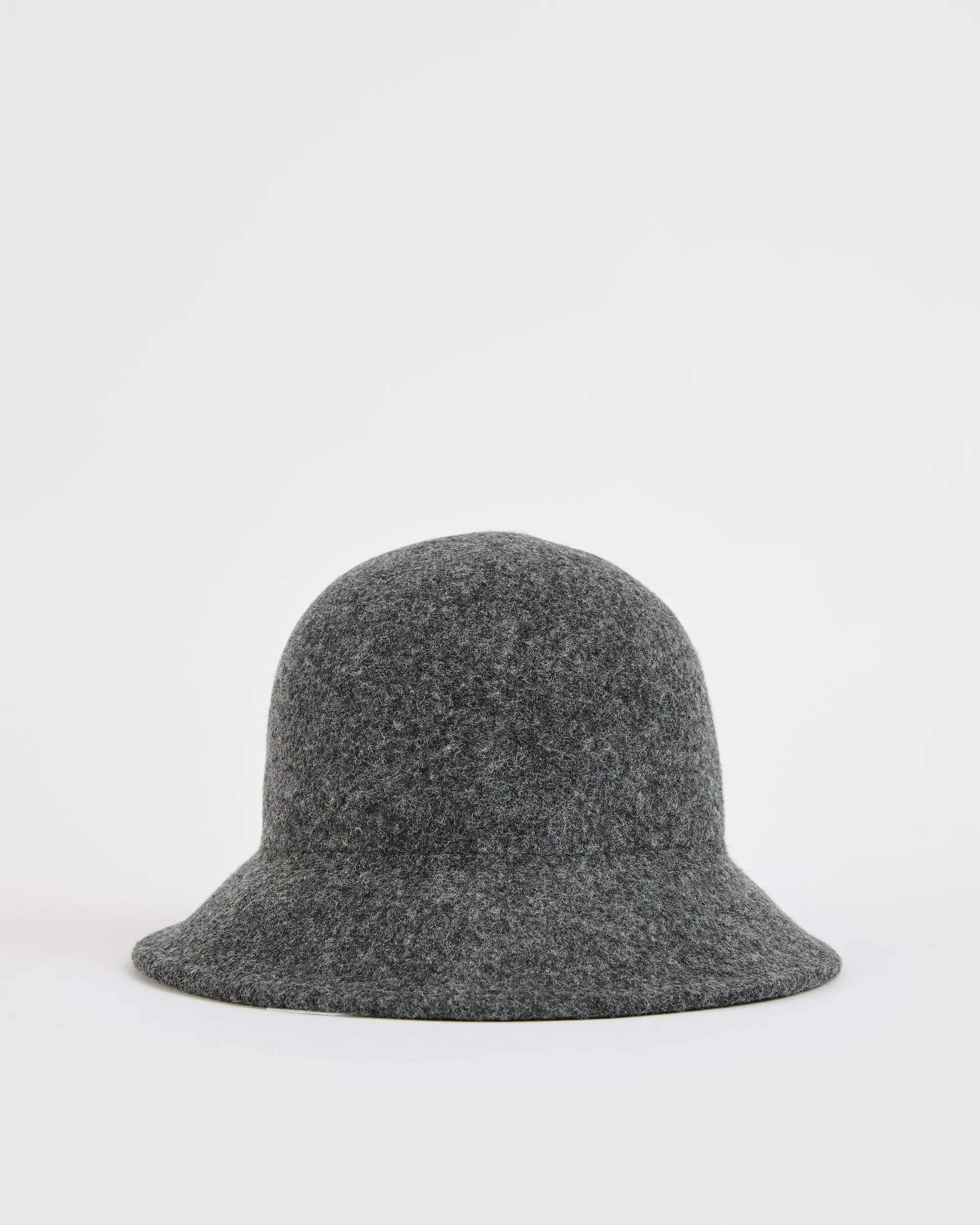 1 Target Woman Wool Blend Felted Bucket Hat GREY, 1 of 1