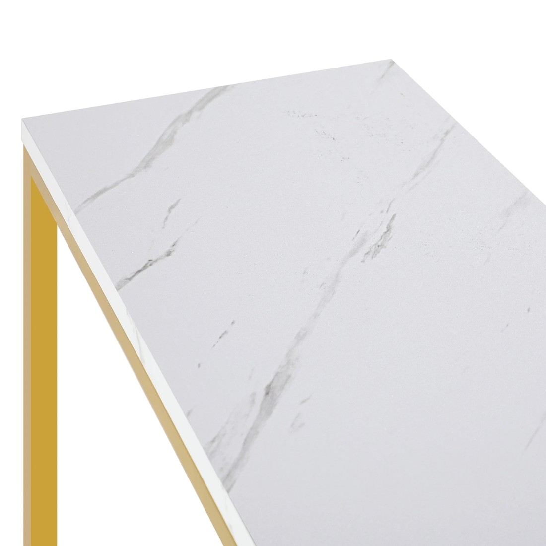 8 Oikiture Console Table Marble-look Iron Hallway Desk Entry Display
 - Multi, 8 of 10