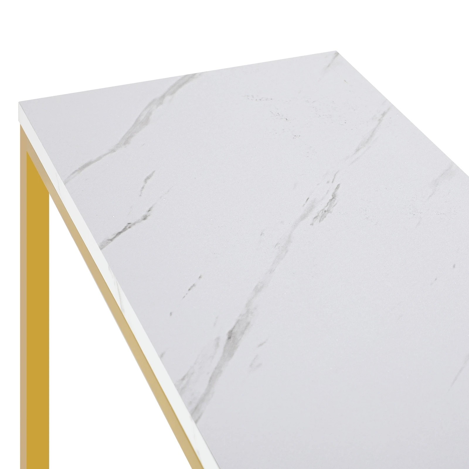 8 Oikiture Console Table Marble-look Iron Hallway Desk Entry Display
 - Multi, 8 of 10