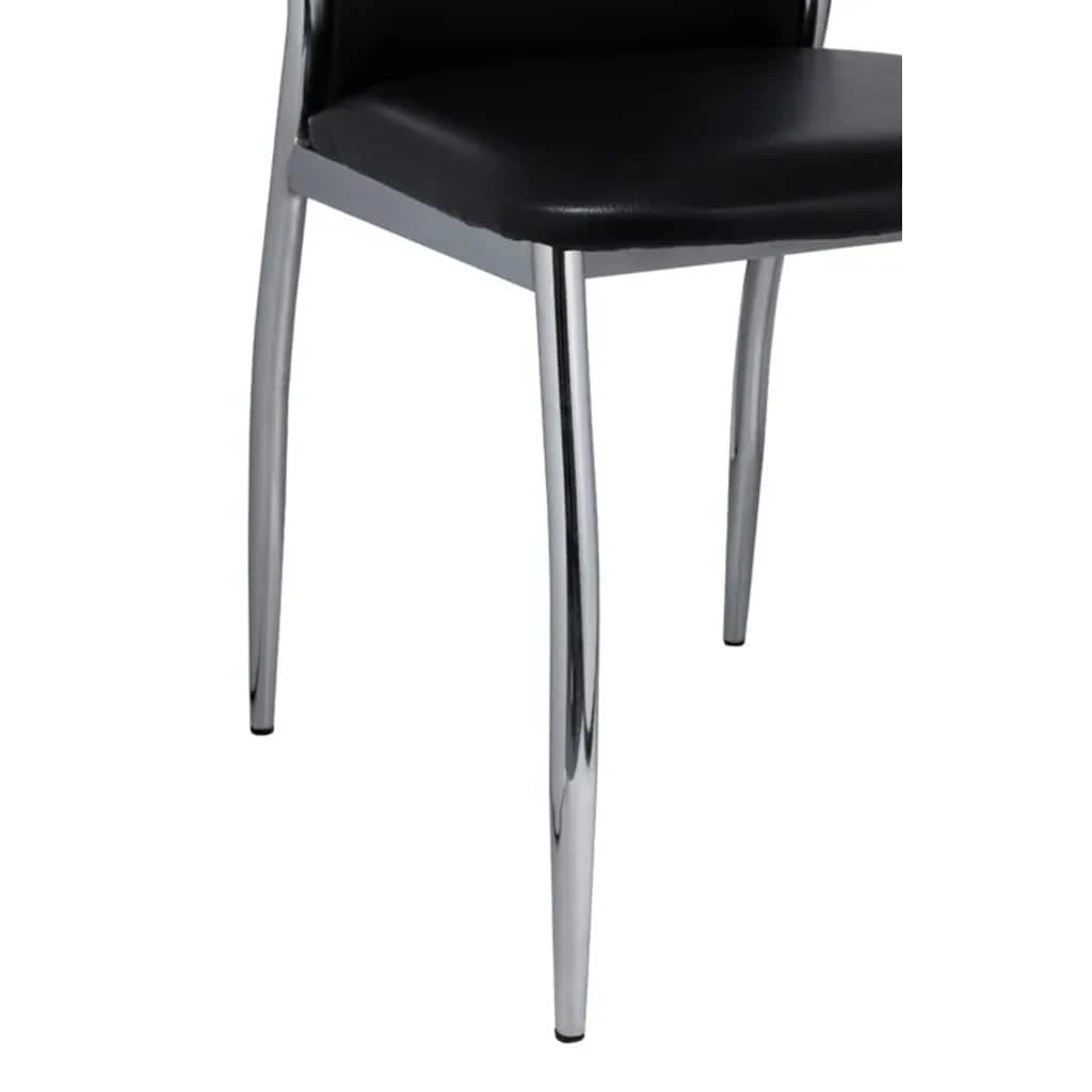 5 Vidaxl Dining Chair Pu/faux Leather - Black, 5 of 7