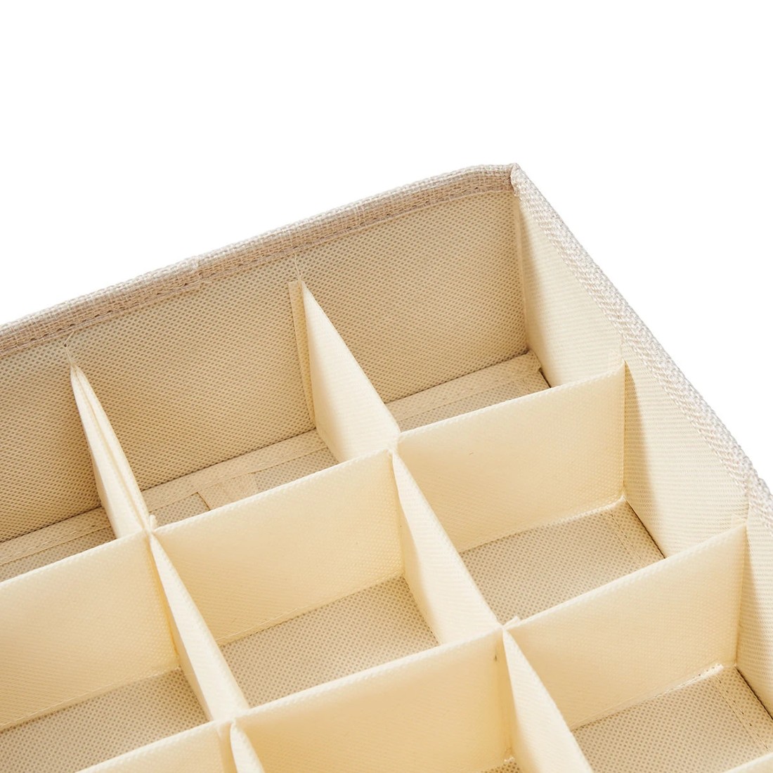 5 12 Grids Linen Look Adjustable Drawer Organiser, 5 of 8