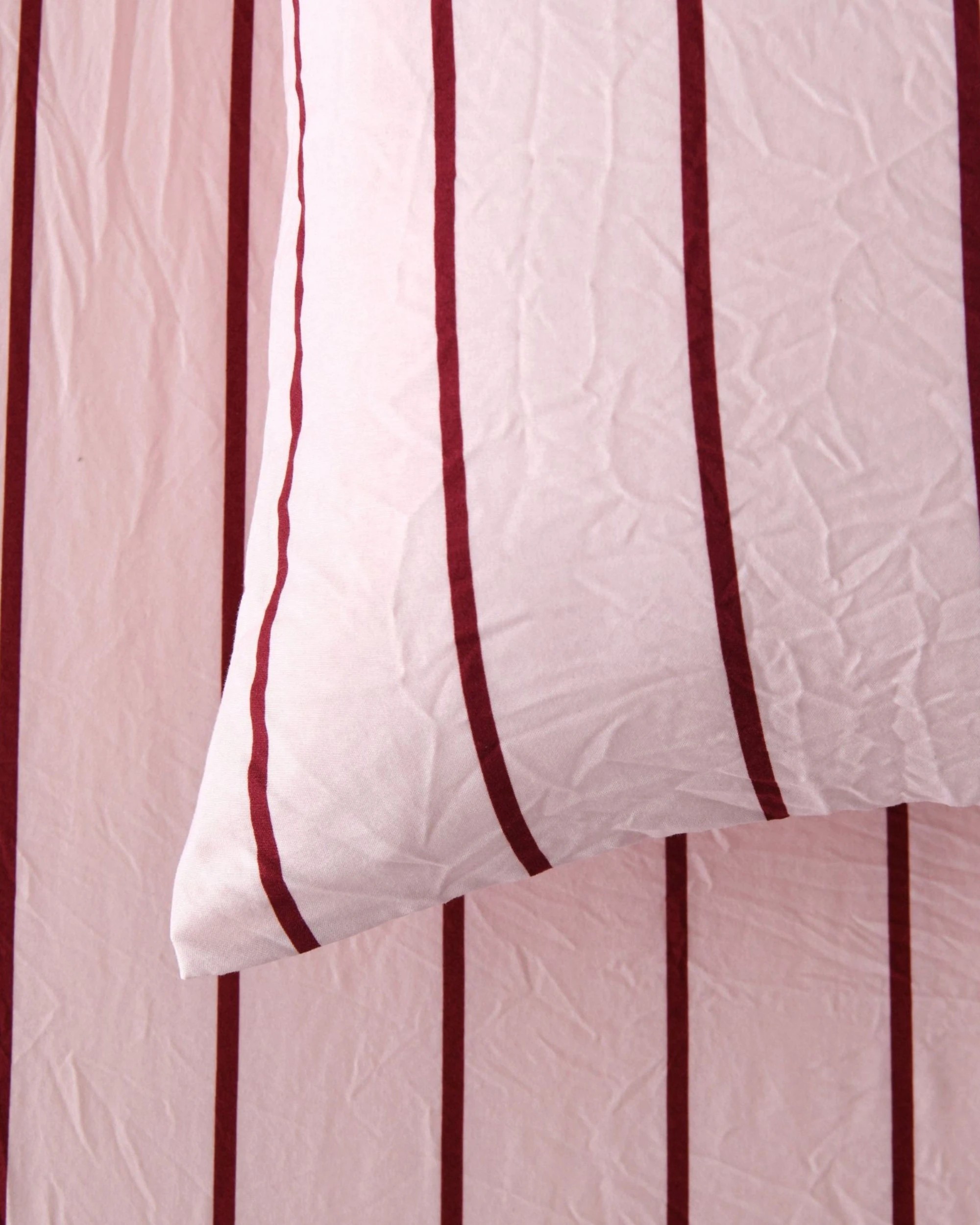 3 Dreamaker Superfine Washed Microfibre Striped Quilt Cover Set - King Bed - Pink / Plum, 3 of 7