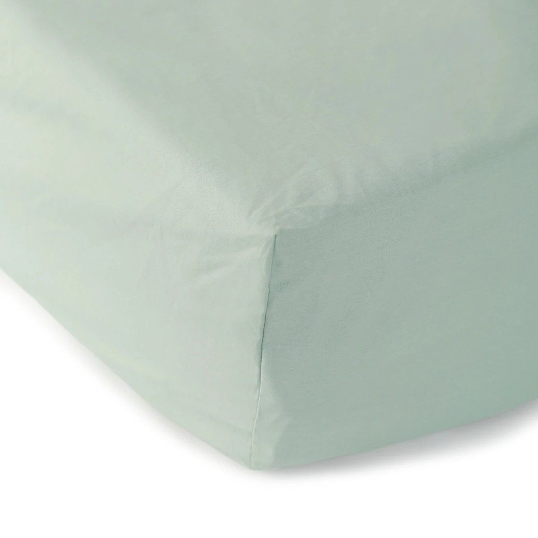 1 250 Thread Count Cotton Rich Fitted Sheet - Double Bed, Eucalyptus, 1 of 4