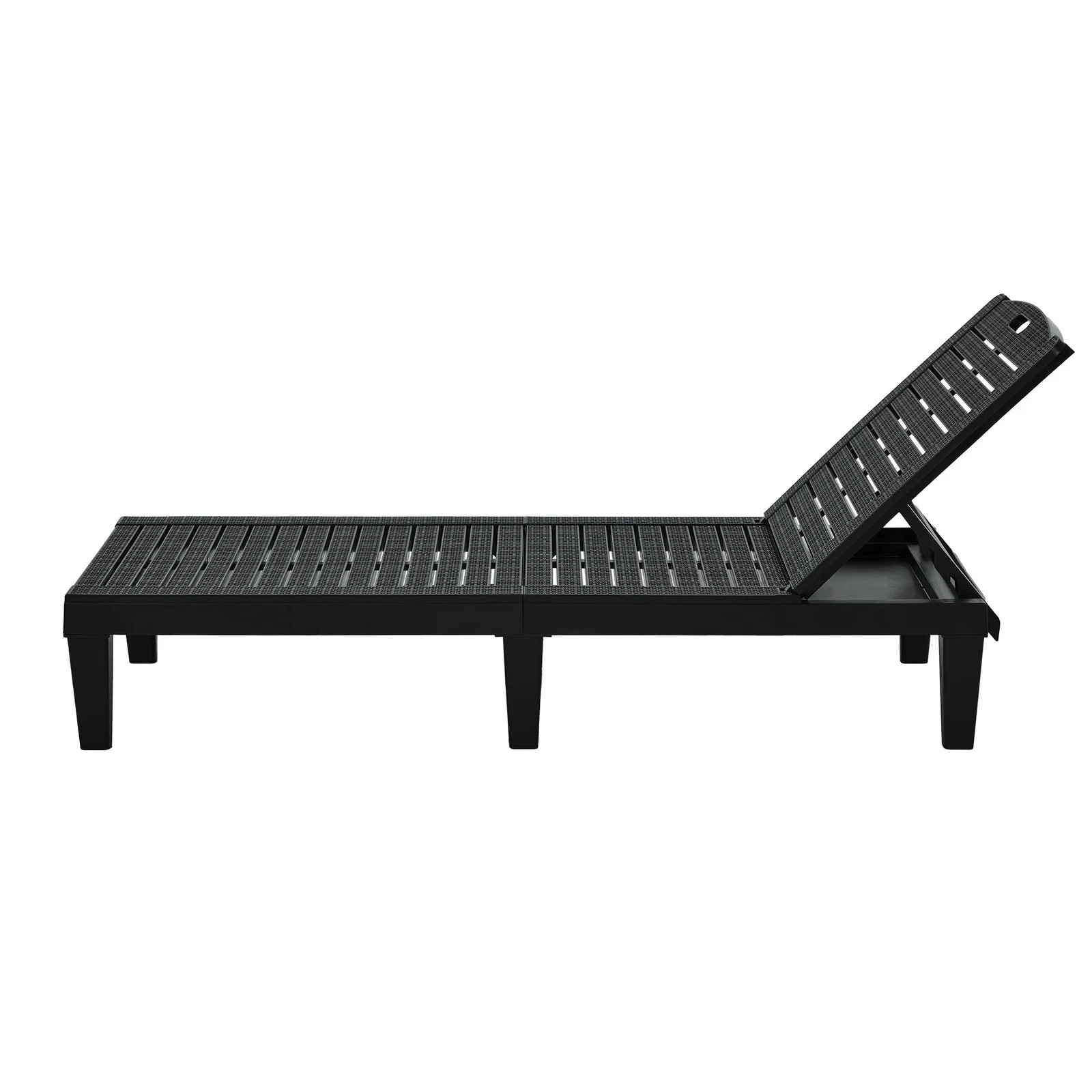 8 Livsip Sun Lounge Adjustable Outdoor Lounger Beach Chair Patio Furniture - Black, 8 of 8