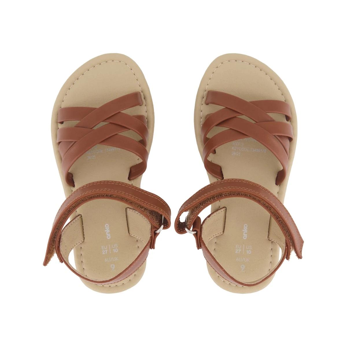 3 Junior Fashion Sandals TAN, 3 of 4