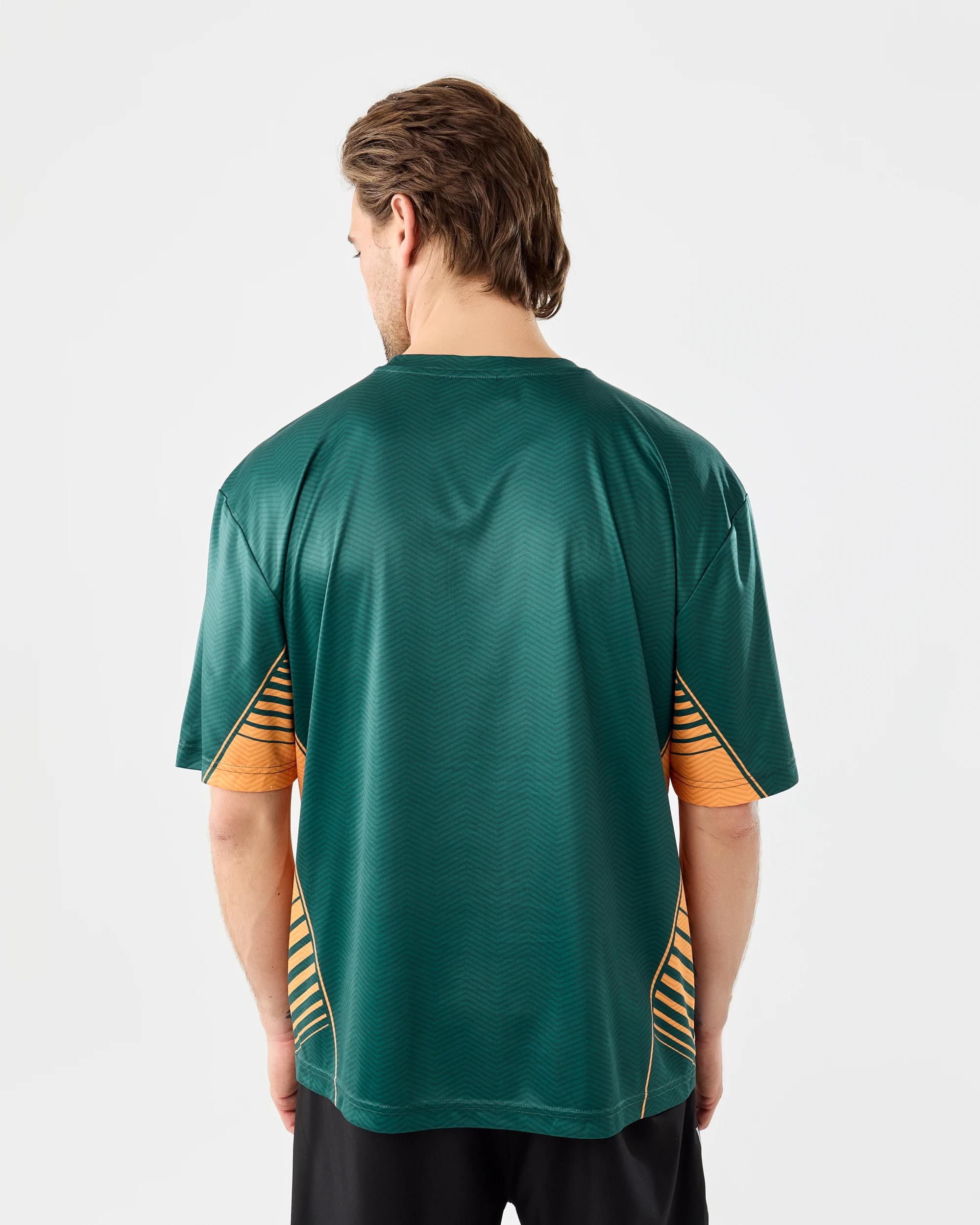 3 Wallabies Rugby Adult T-shirt Green, 3 of 7