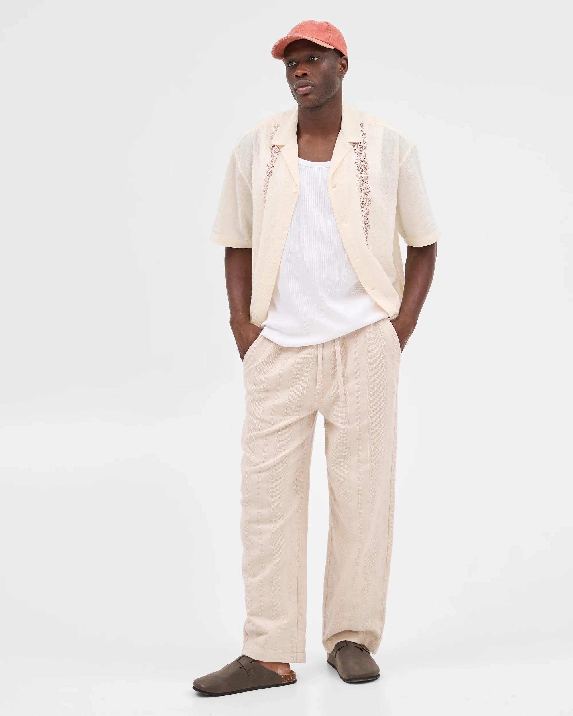 7 Commons Australian Cotton Short Sleeve Shirt PAISLEY WHITE, 7 of 7