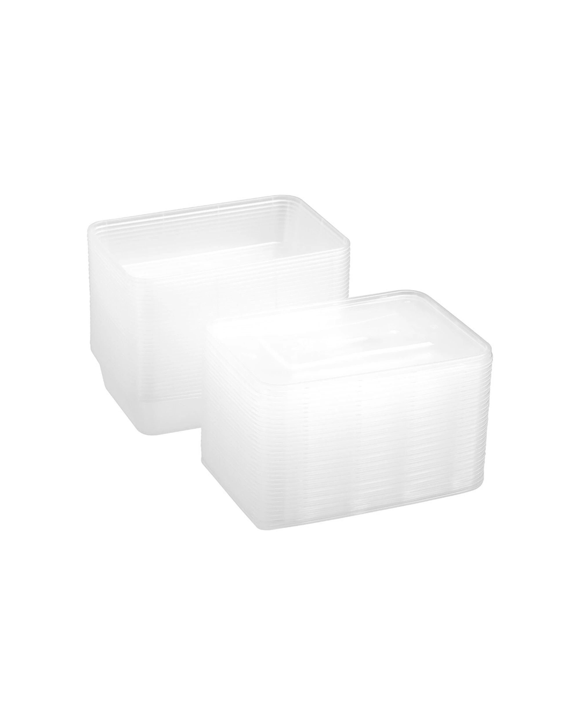 3 30pk Lemon & Lime Reusable 500ml Rectangle Food Container/storage W/ Lid Clear
 - Clear, 3 of 5