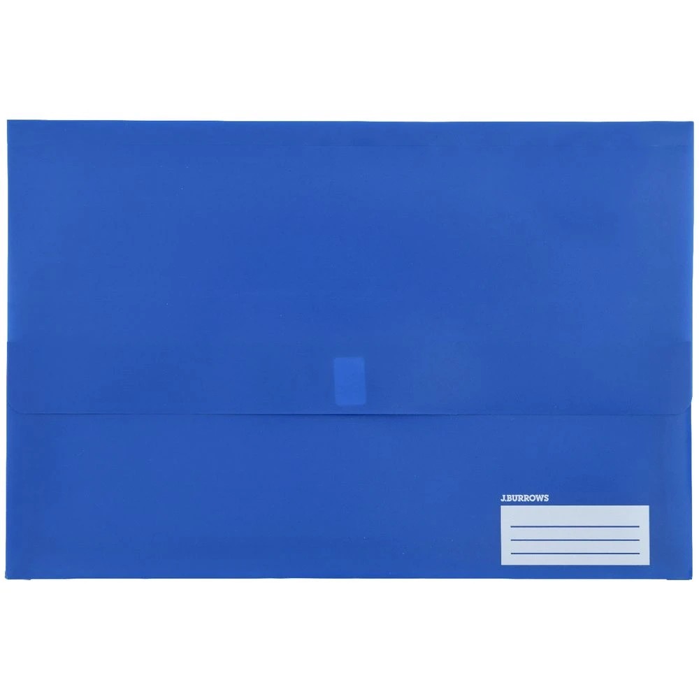 2 J.Burrows Foolscap Document Wallet Navy, 2 of 3