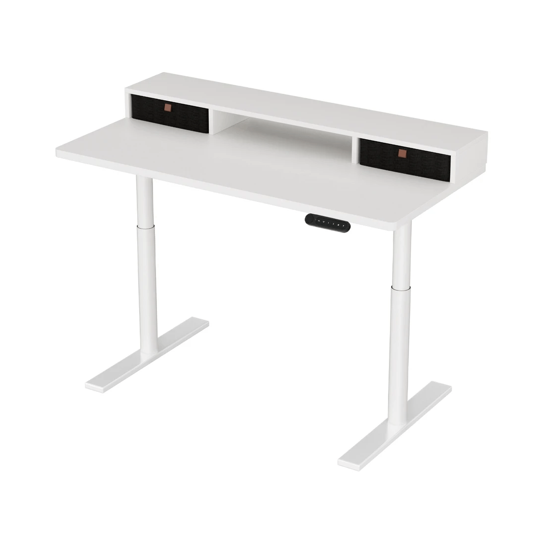 1 Artiss Electric Standing Desk with Storage Rack Shelf Drawers  120CM - Multi, 1 of 2