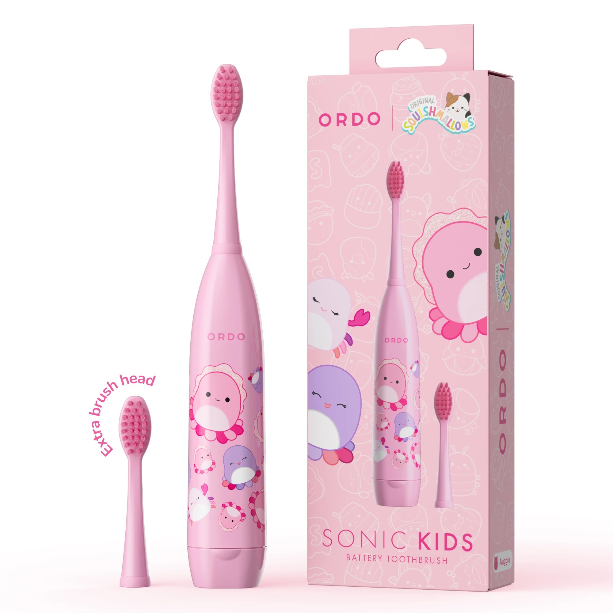 1 Original Squishmallows Ordo Sonic Kids Battery Toothbrush - Auggie, 1 of 9