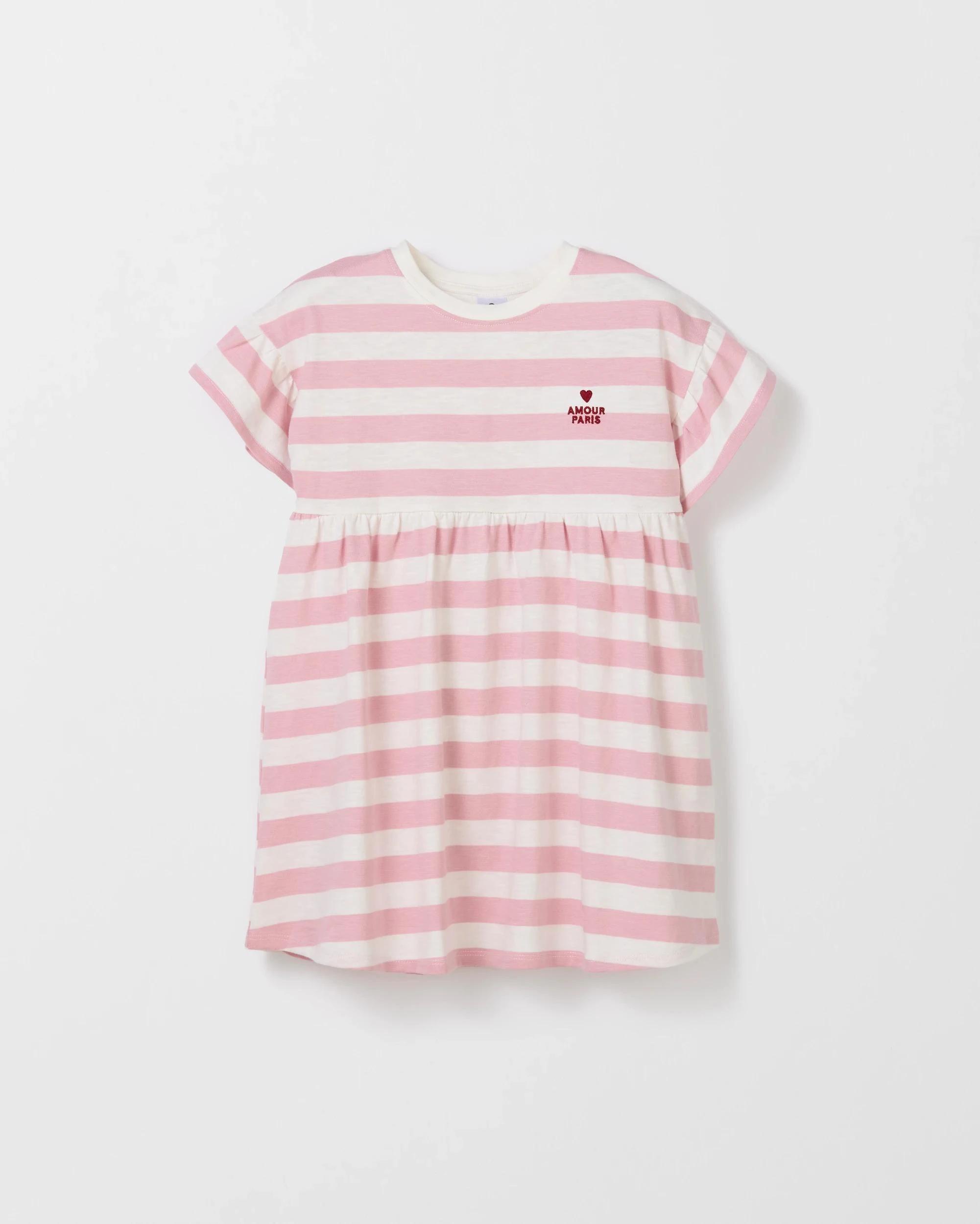 1 Target Kids Australian Cotton Fashion Dress PINK STRIPE, 1 of 2