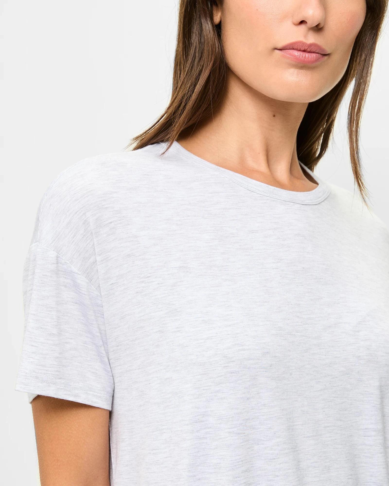 5 Target Woman Bamboo Soft Comfort Pyjama Sleep T-Shirt GREY MARLE, 5 of 5