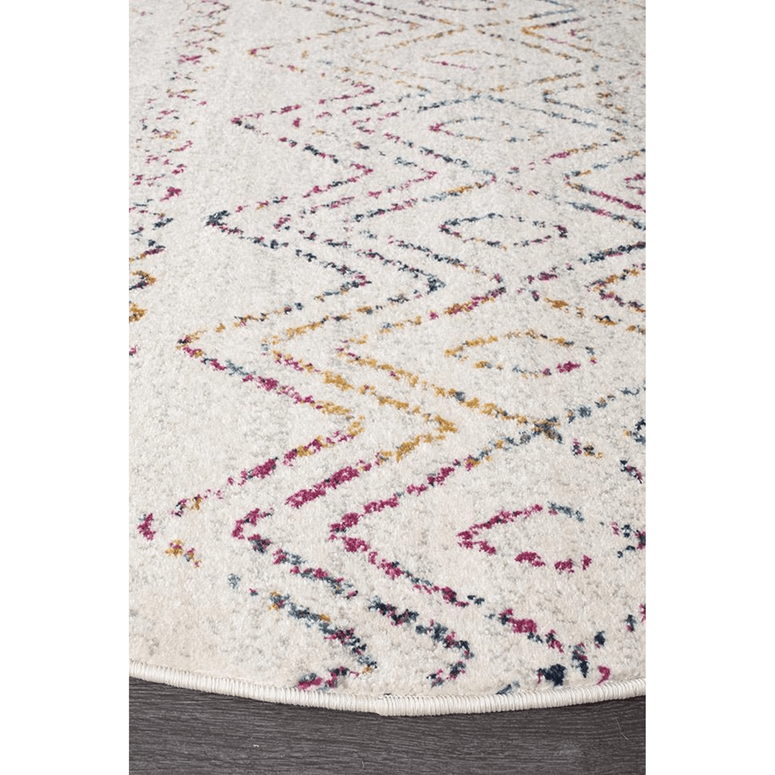 3 Rug Culture Oasis Nadia Round Rug - Multi Rustic Tribal, 10mm Polypropylene (Made in Turkey) - Multi, 3 of 5
