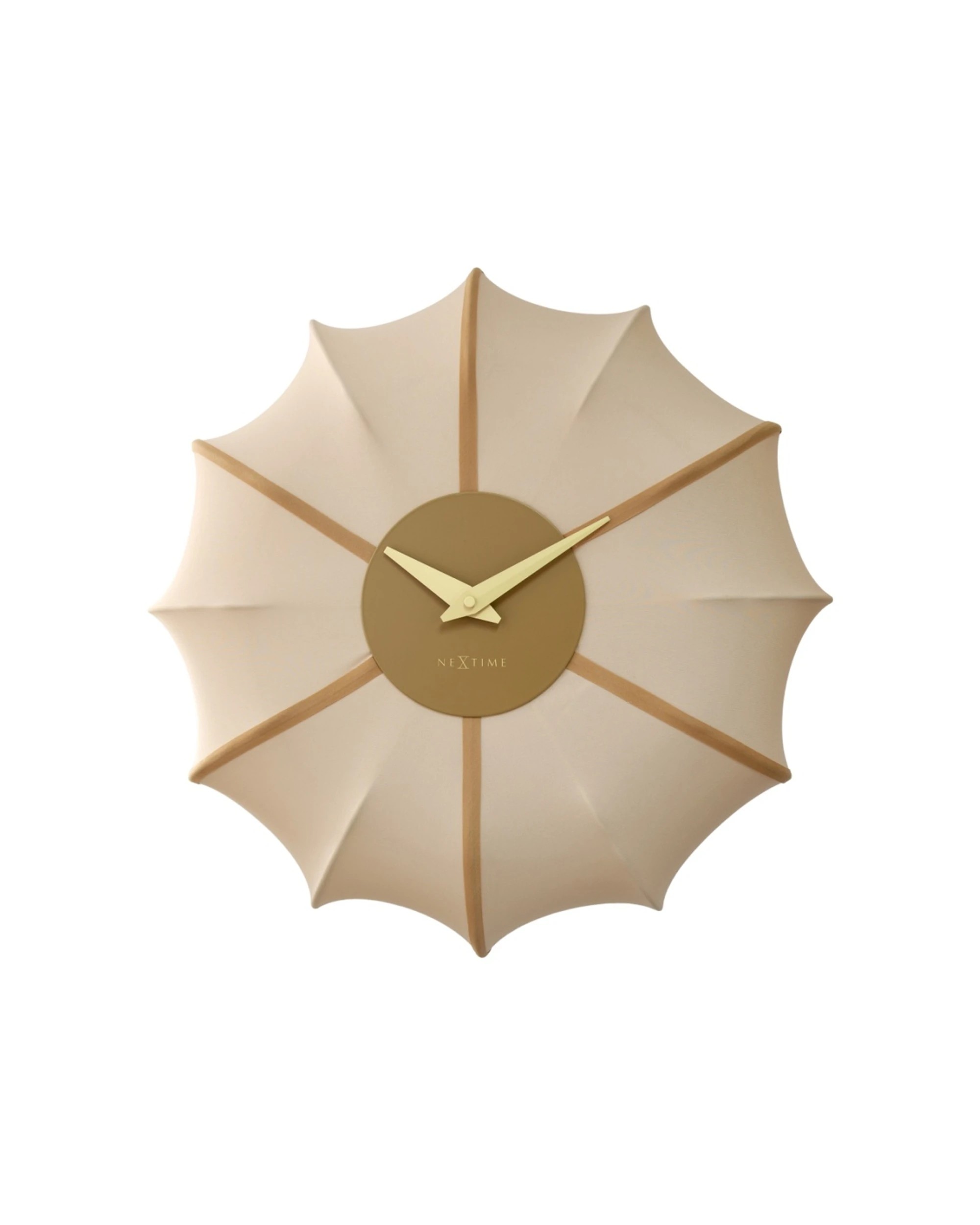 1 NeXtime Ultimo Wall Clock Fabric Oriental Lantern Silent 50cm Champagne - Beige, 1 of 5