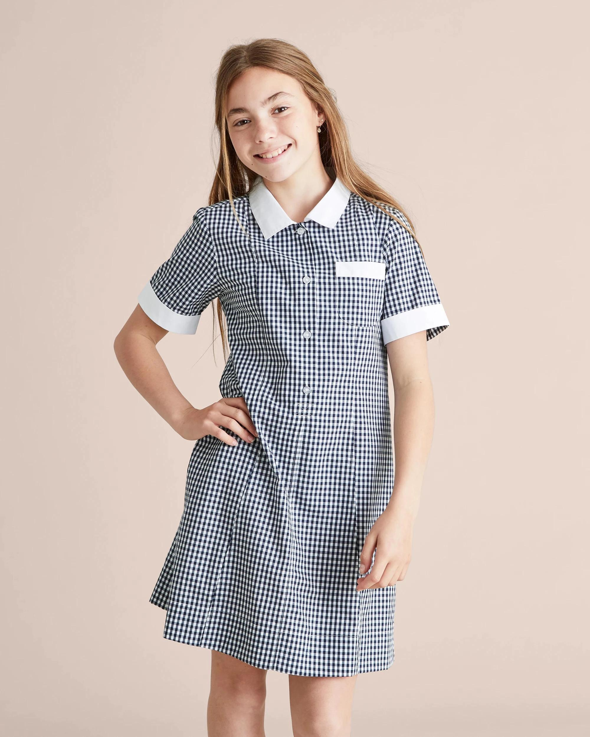 3 Target Gingham School Dress NAVY BLUE, 3 of 10
