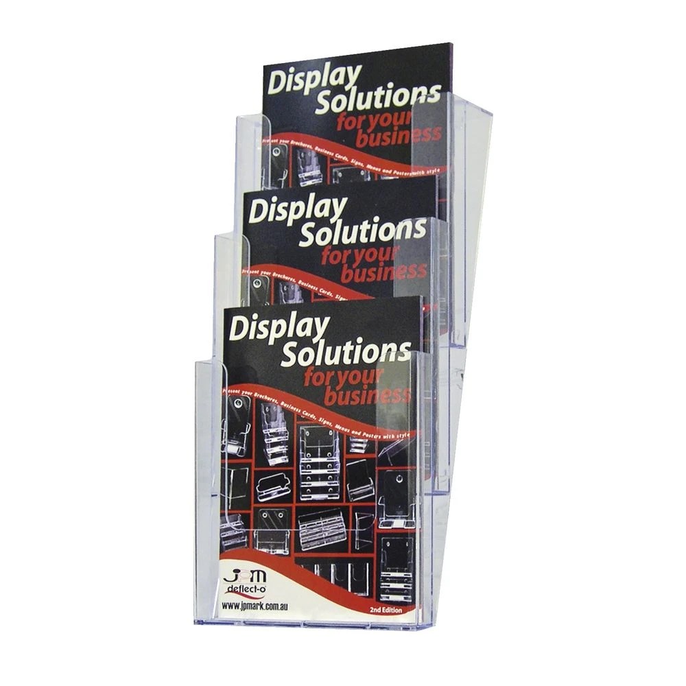 2 Deflecto A4 Portrait Wall Mount Brochure Holder Clear, 2 of 2