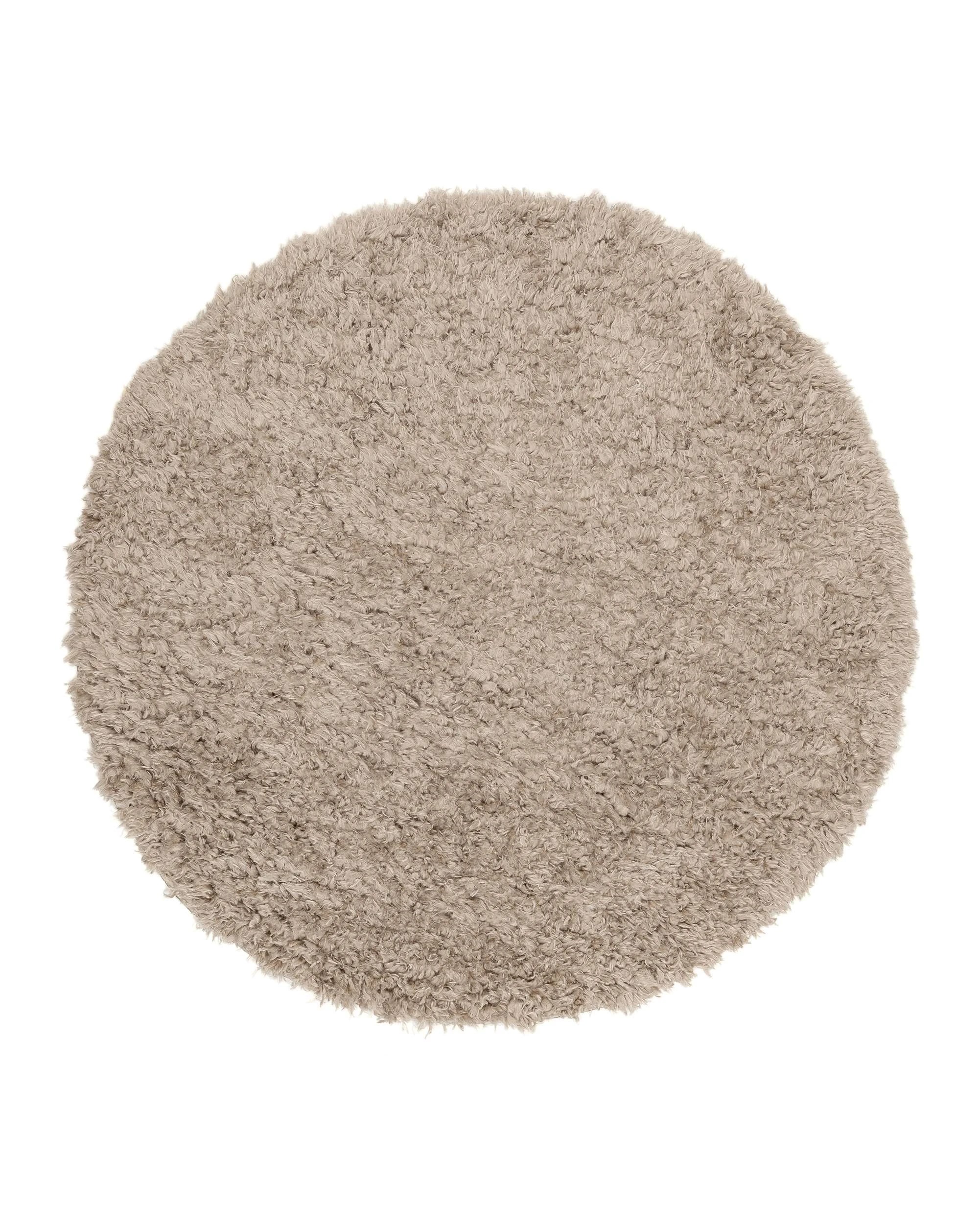 1 Loopsie Nakoni Shag Round Rug-120cm x 120cm - Beige, 1 of 8