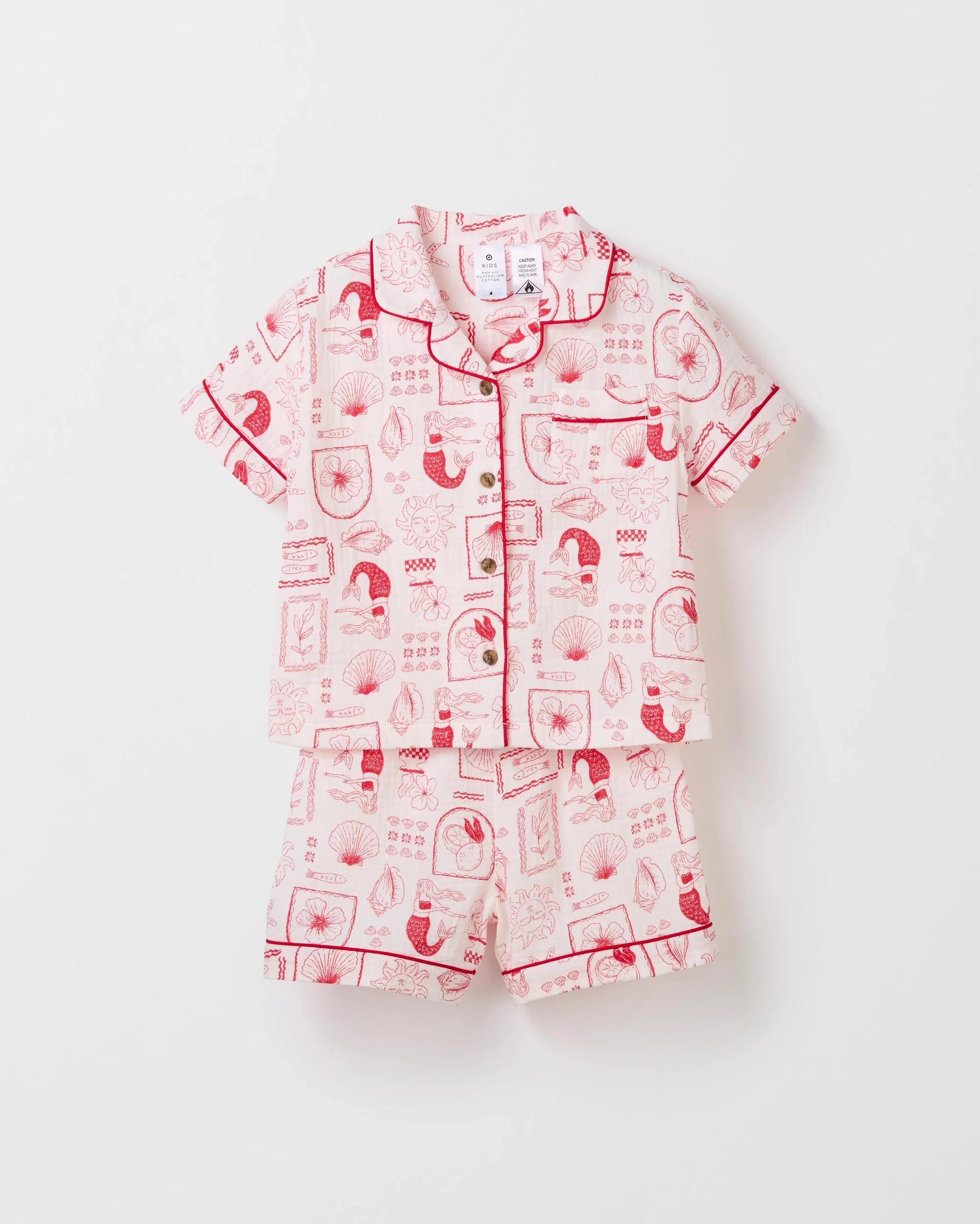 5 Target Kids Australian Cotton Younger Girls Double Cloth Pyjama Set MEDITERRANEAN, 5 of 8