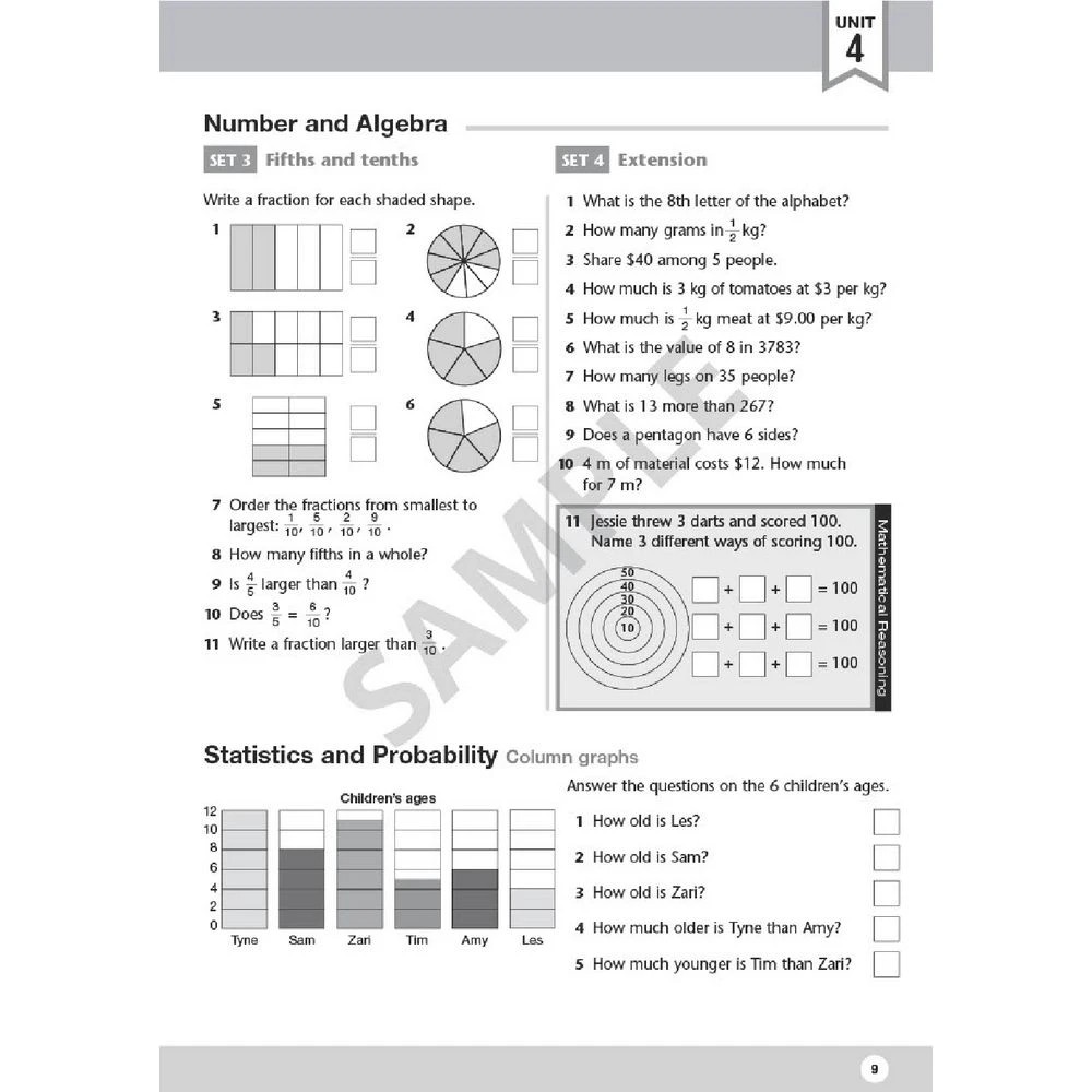3 Maths Plus Australian Curriculum Mentals & Homework Book 4, 3 of 3