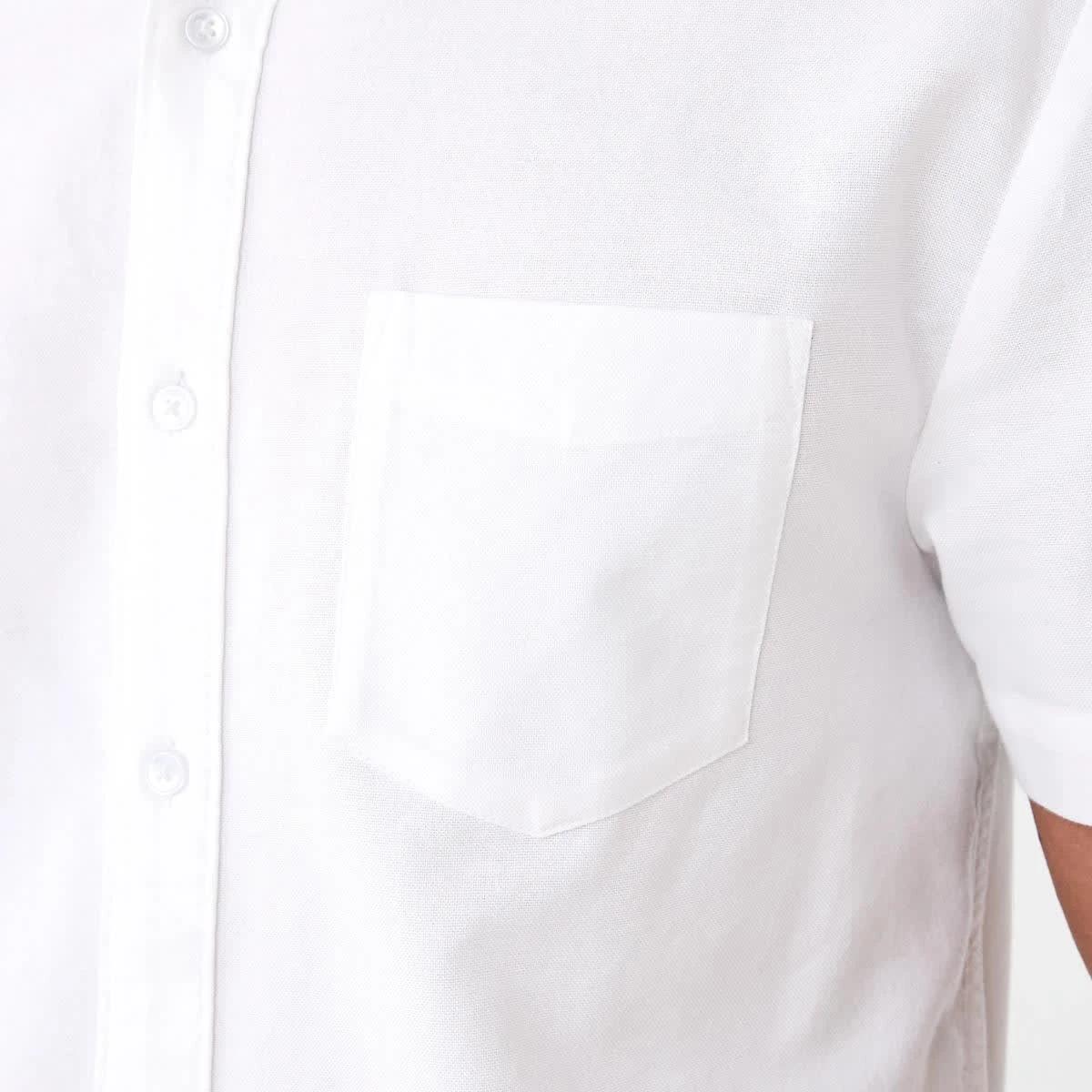 4 Short Sleeve Oxford Shirt WHITE, 4 of 6