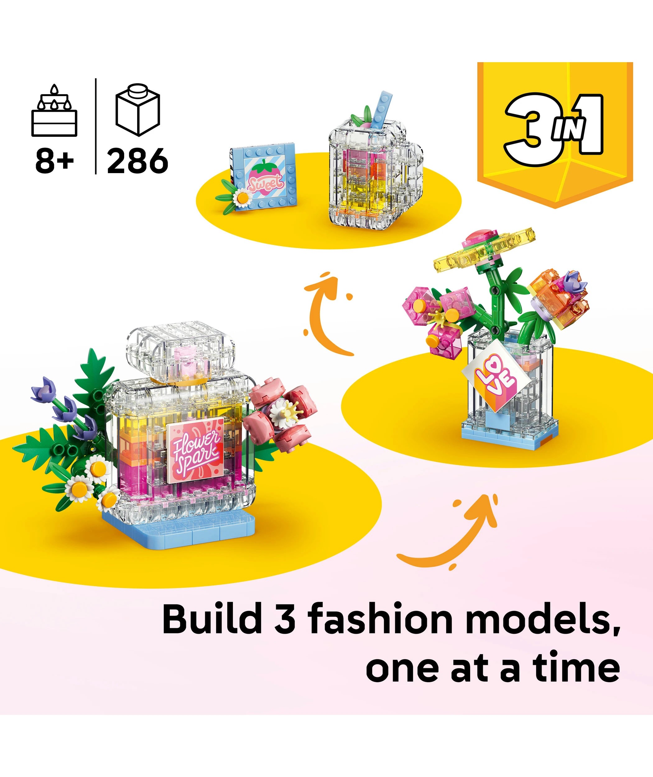 3 LEGO Creator Floral Decor Perfume Bottle 31383, 3 of 9