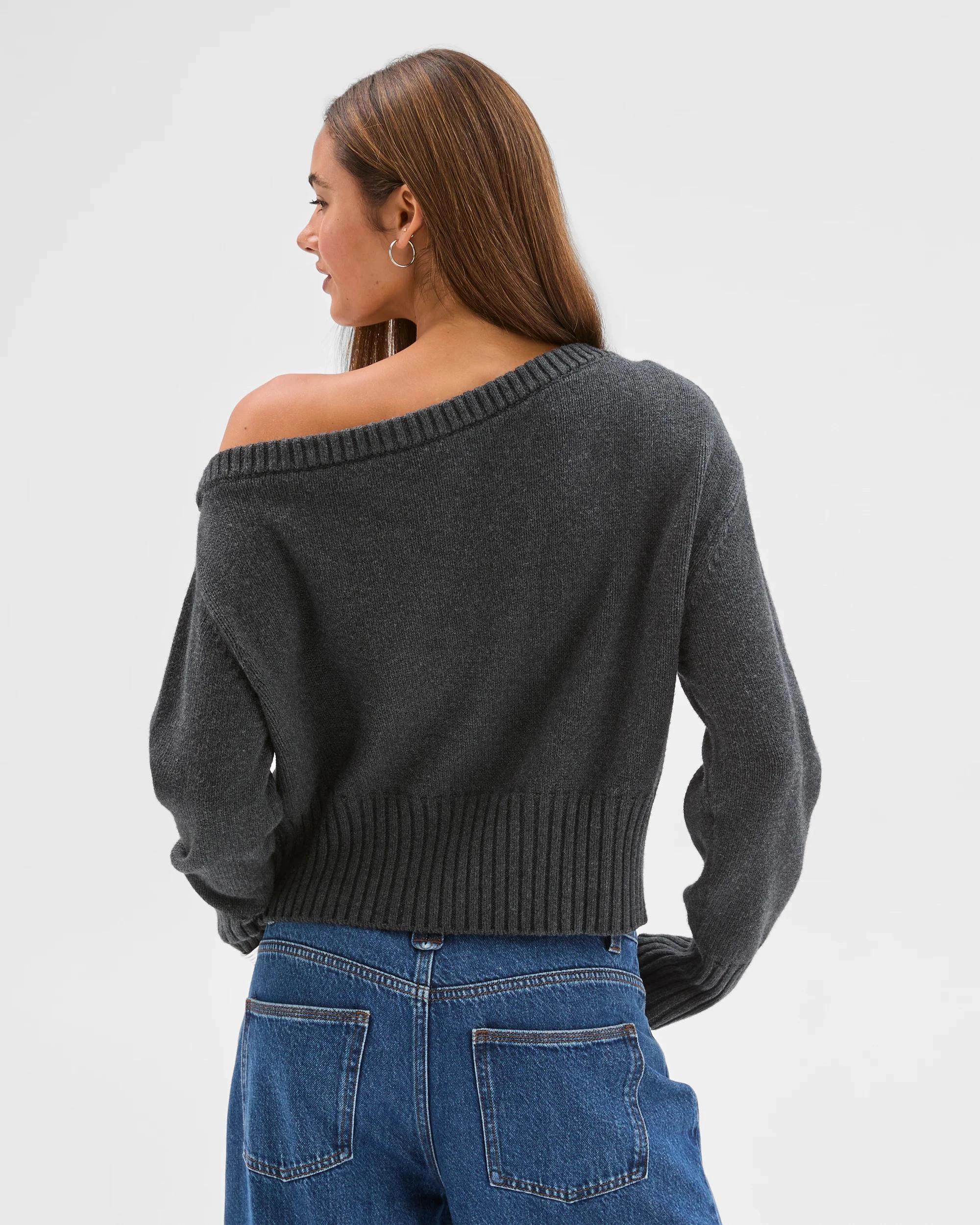 7 Lily Loves Off Shoulder Jumper ONYX MARLE, 7 of 7