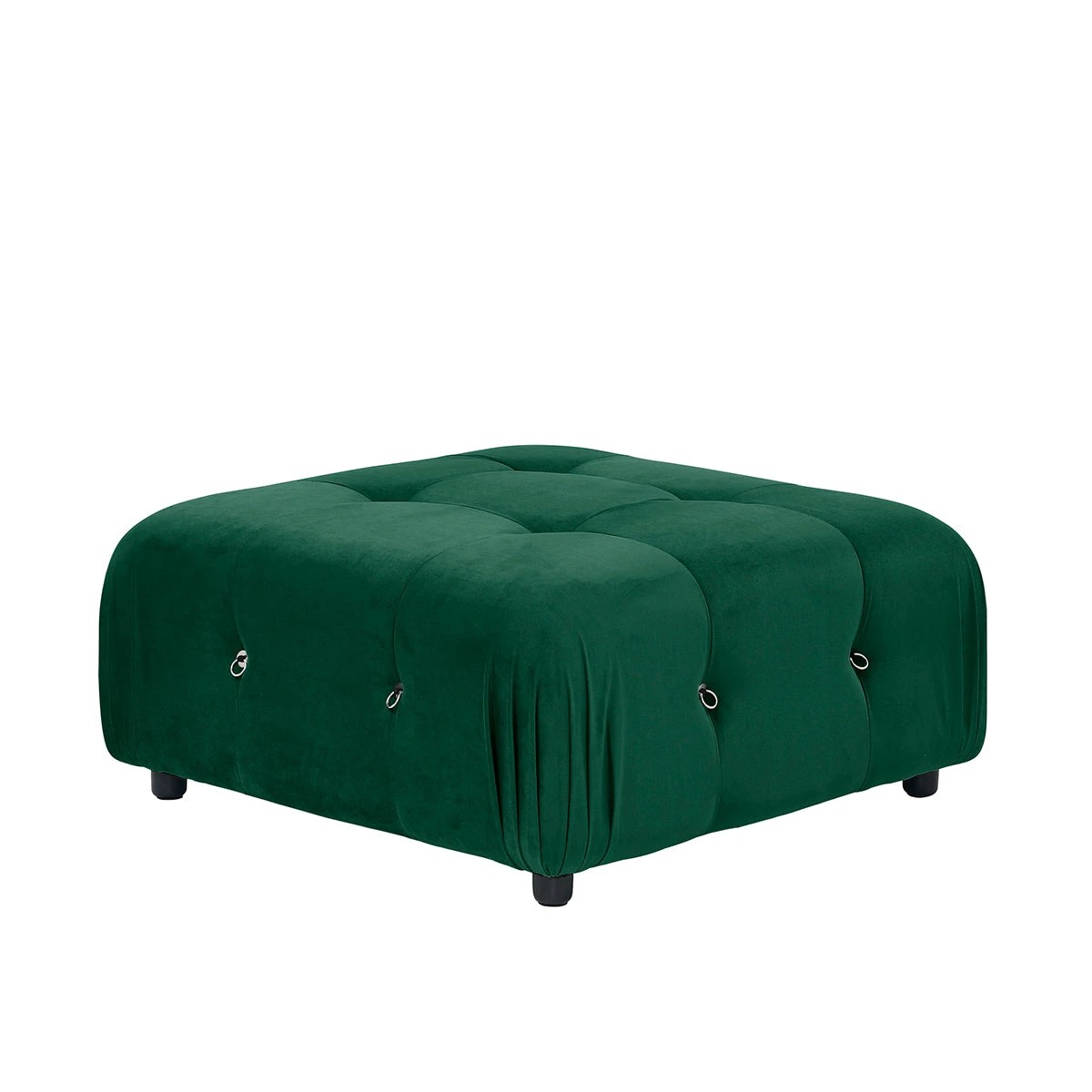 6 Foret 4 Seater Sofa Modular Arm Ottoman Tufted Velvet Lounge Couch Chaise Green, 6 of 10