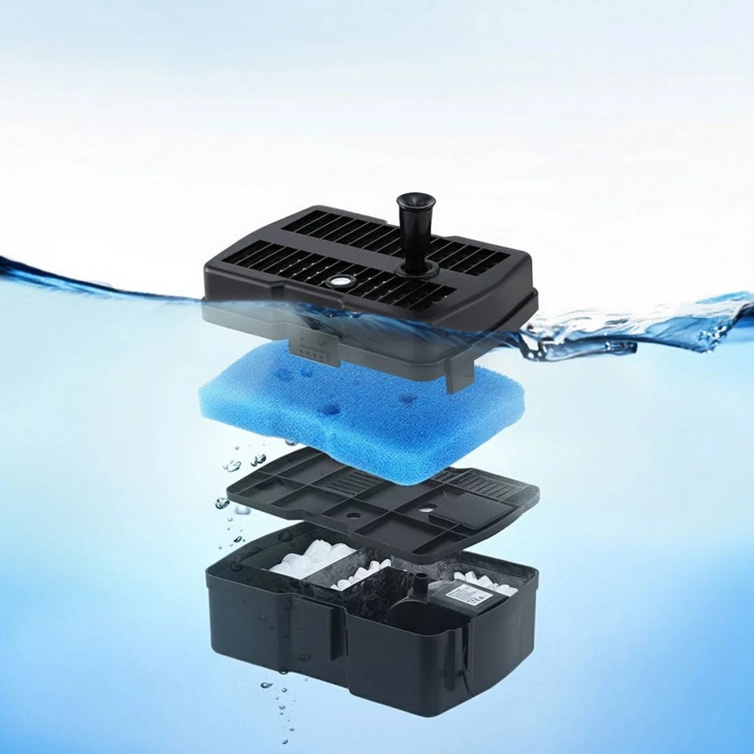 5 Gardeon Solar Submersible Water Pond Fountain Pump with Filter Box 6FT 1190L/H - Black, 5 of 8