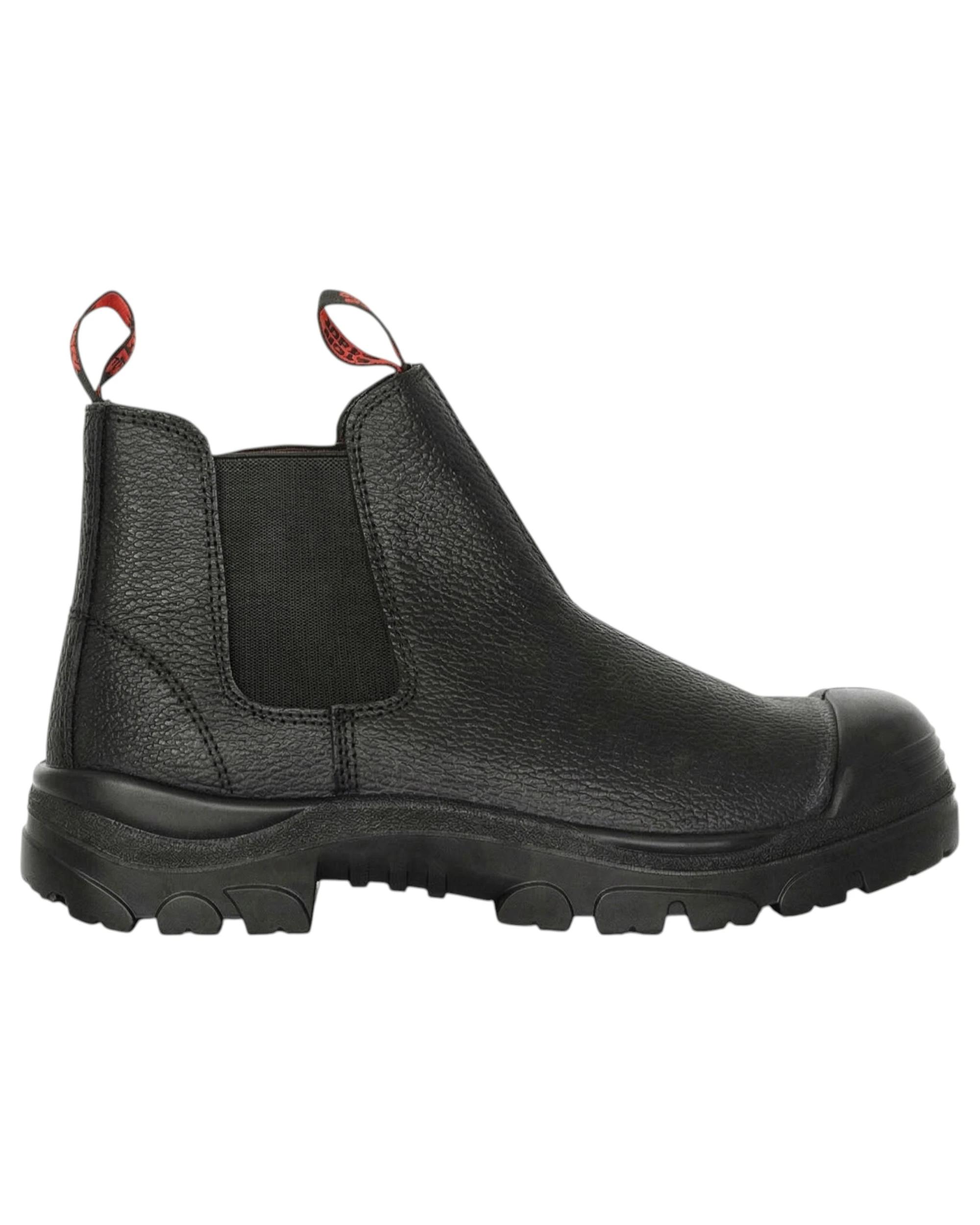 3 Hard Yakka Mens Grit Pull On Steel Toe Safety Black Boot BLACK, 3 of 5