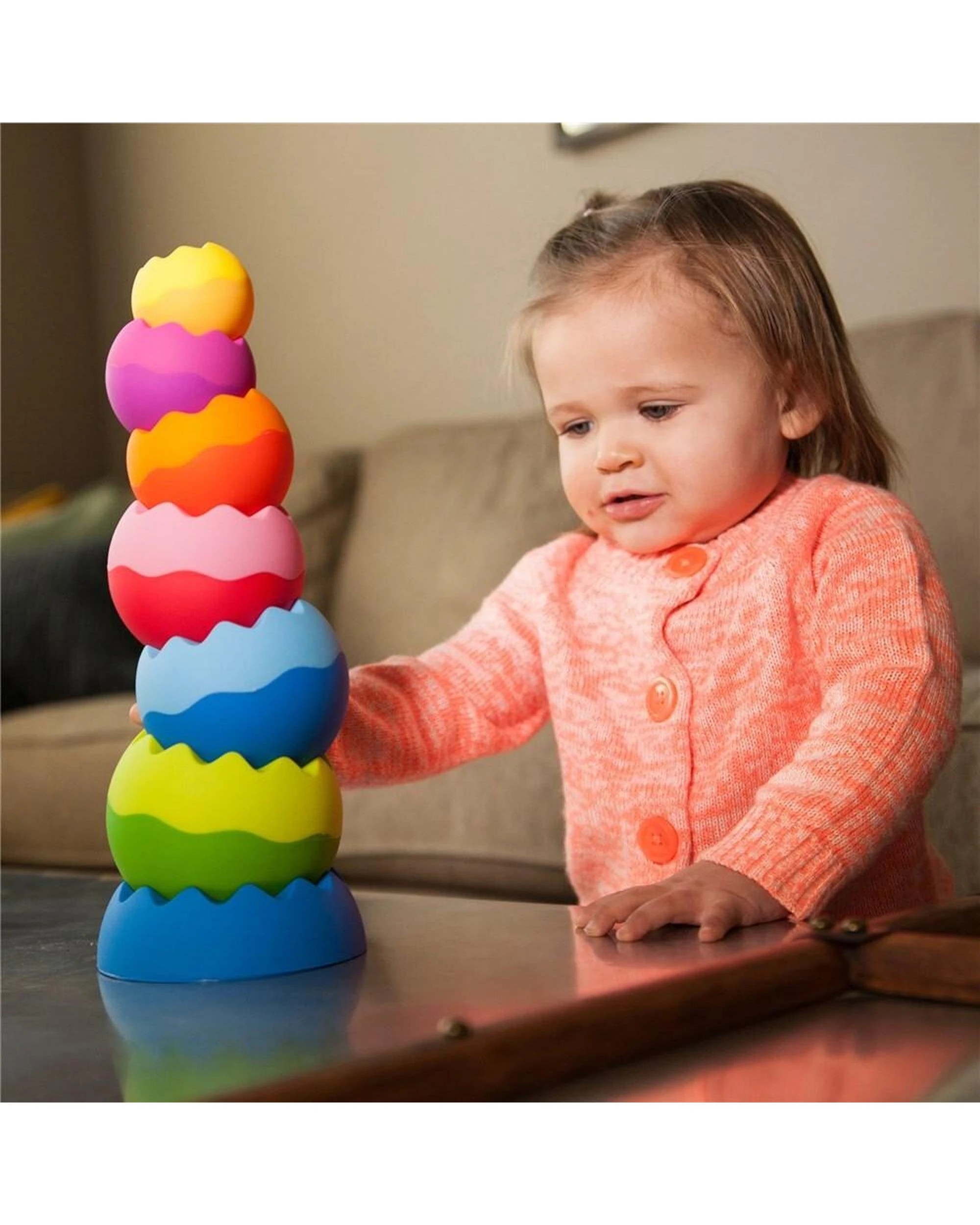 5 Fat Brain Toy Co Tobbles Neo Stackable  Stacking Toy 6m  4y FA0701, 5 of 5