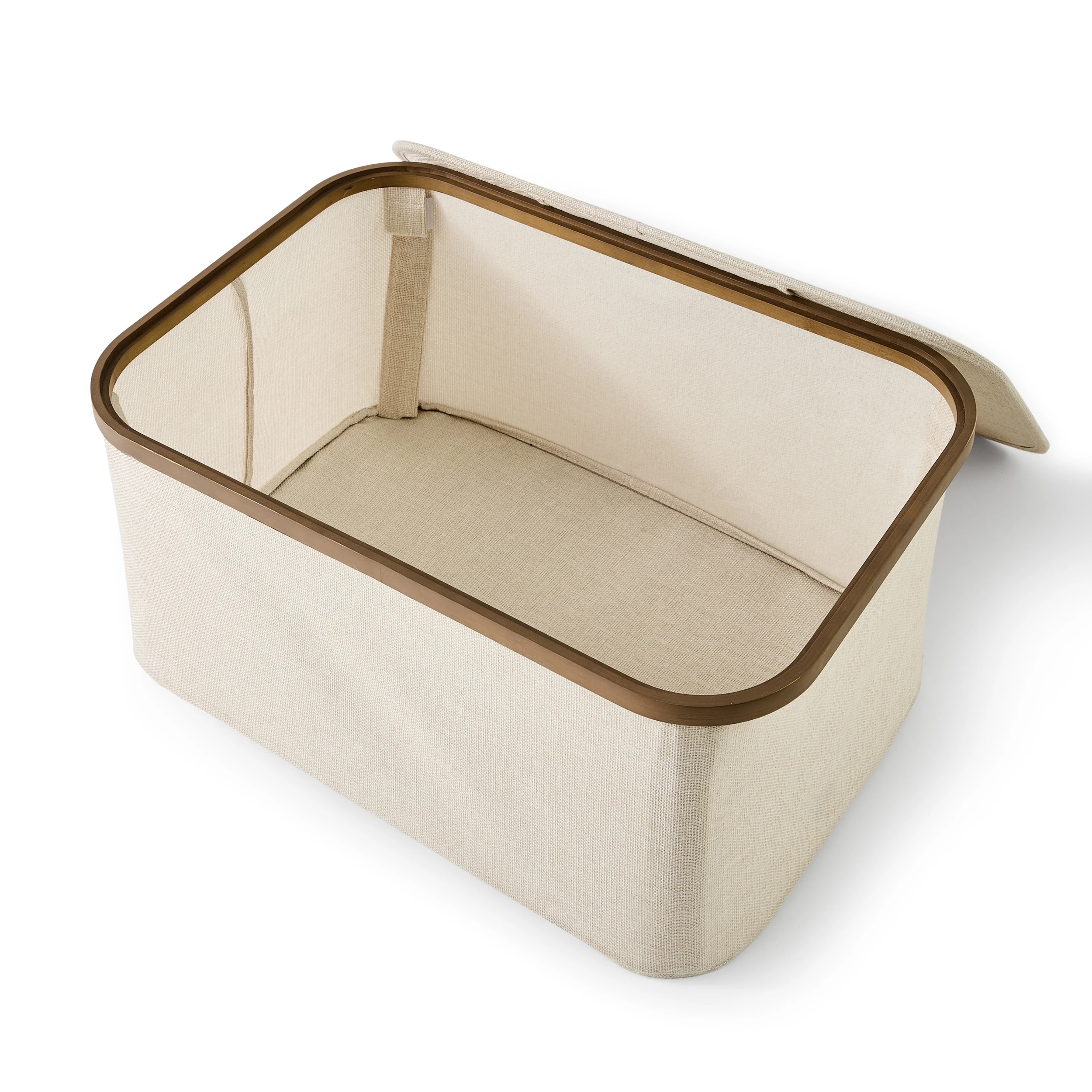 6 Linen Look Walnut Look Rectangle Box, 6 of 7