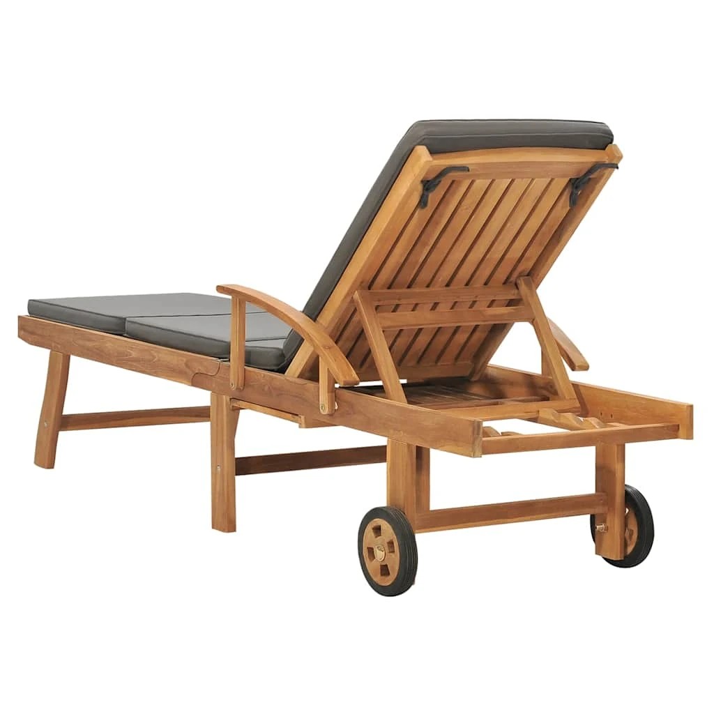 5 vidaXL Sunlounger Multi-Position Backrest - Grey, 5 of 9
