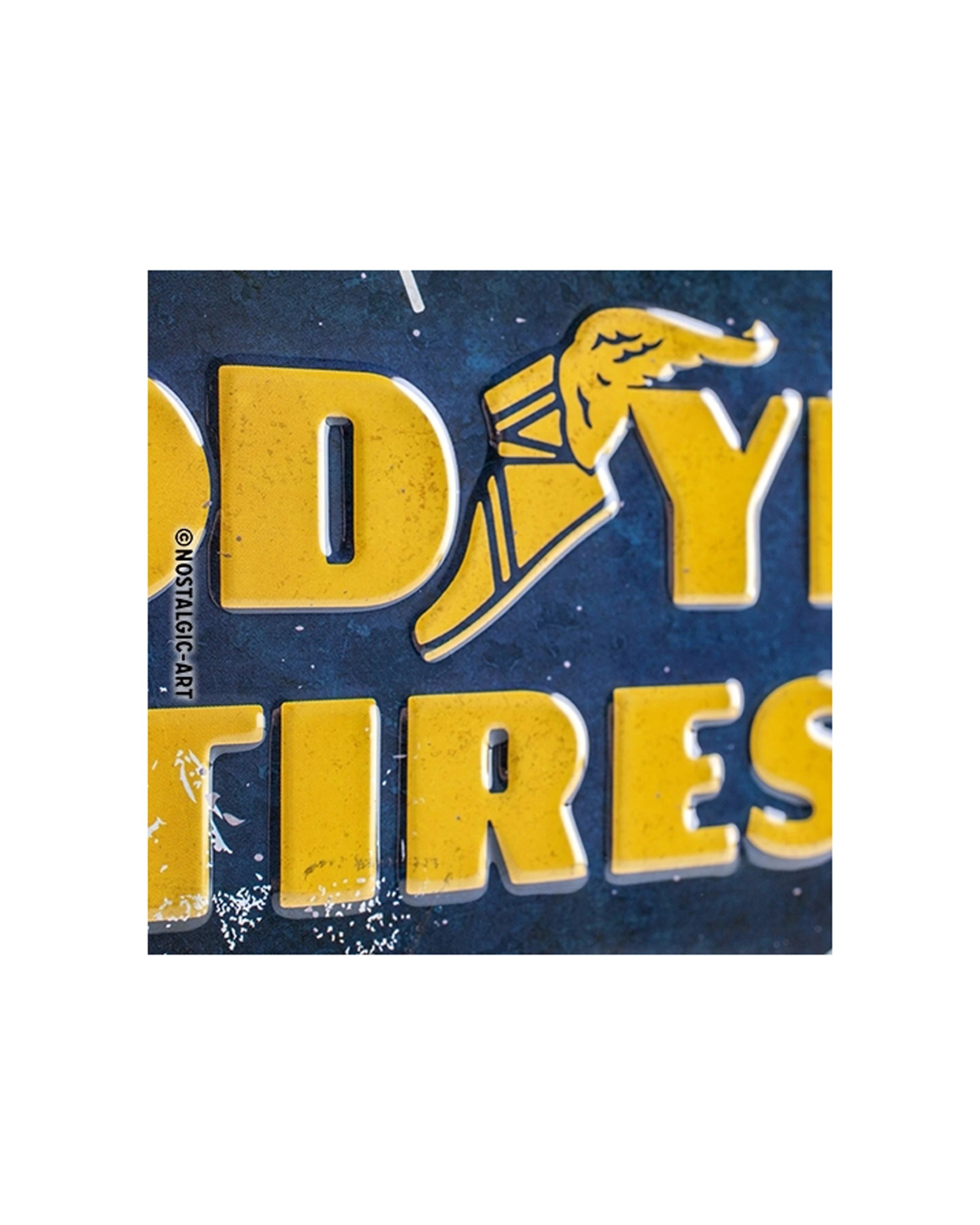 2 Nostalgic-Art Large 30x40cm Metal Wall Art Sign Plaque - Goodyear Logo - Multi, 2 of 4