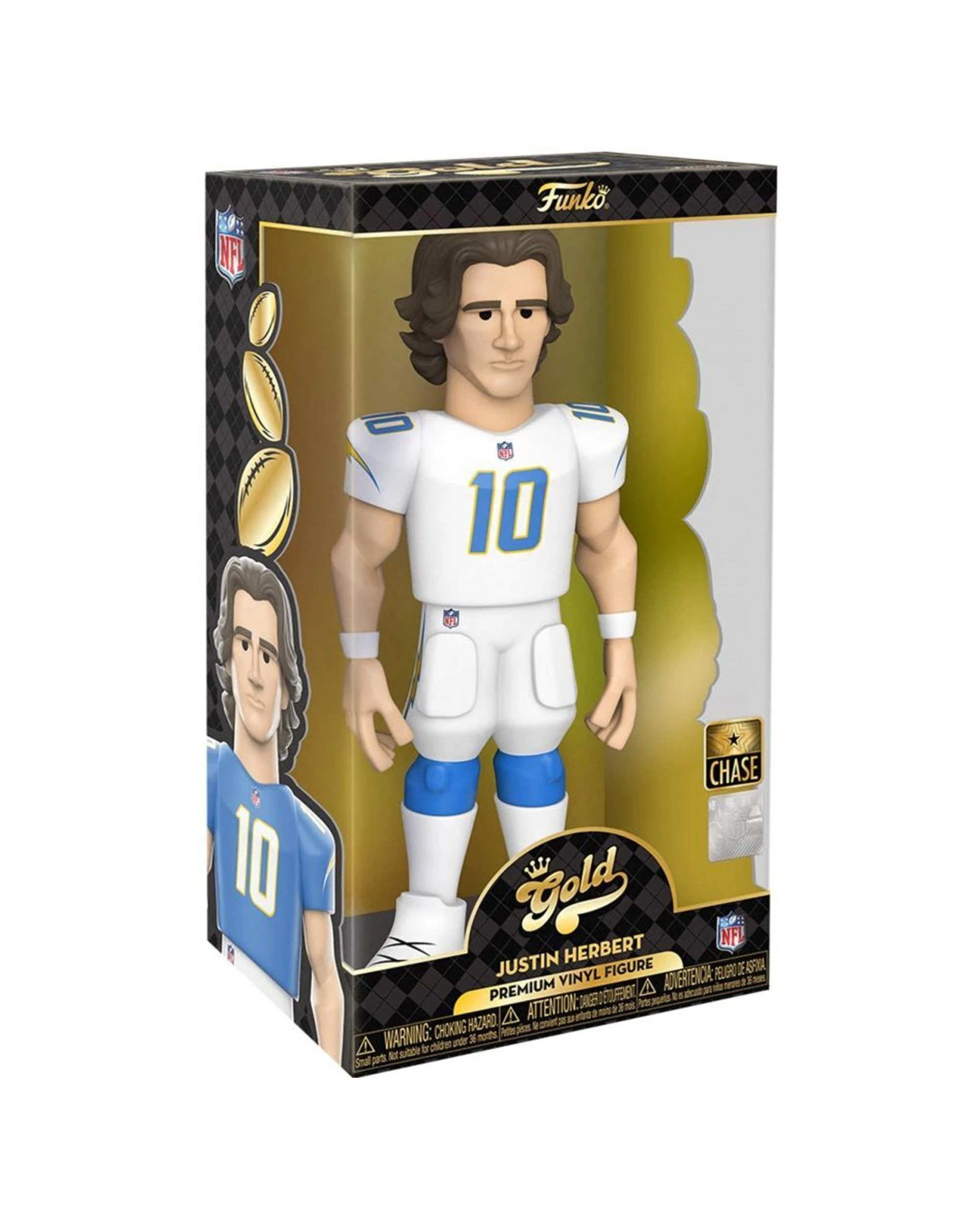 3 NFL Football Justin Herbert Chargers Vinyl Action Figure 12in Display Box - Multi, 3 of 3