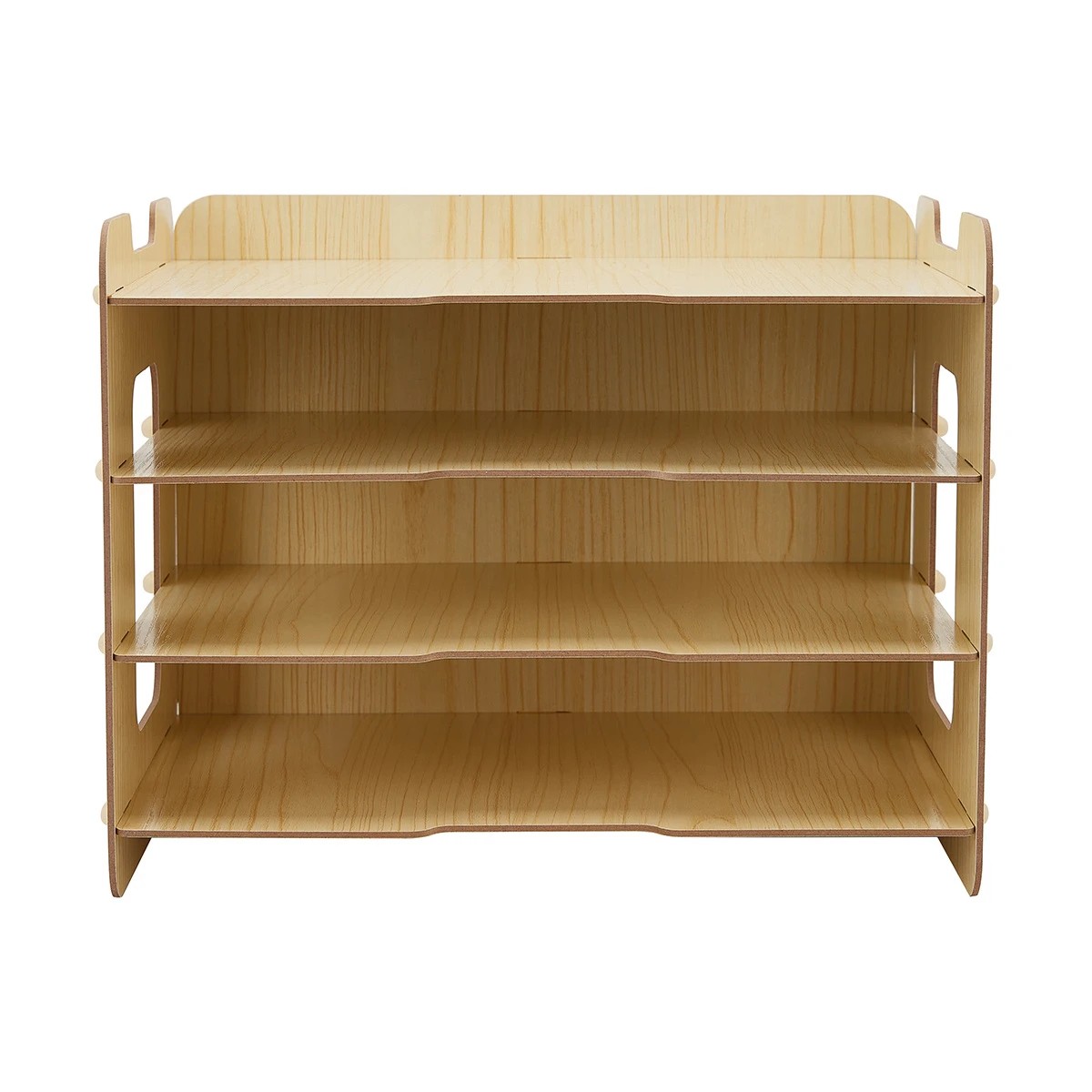 6 Shelf Desk Organiser - Wood Look, 6 of 9