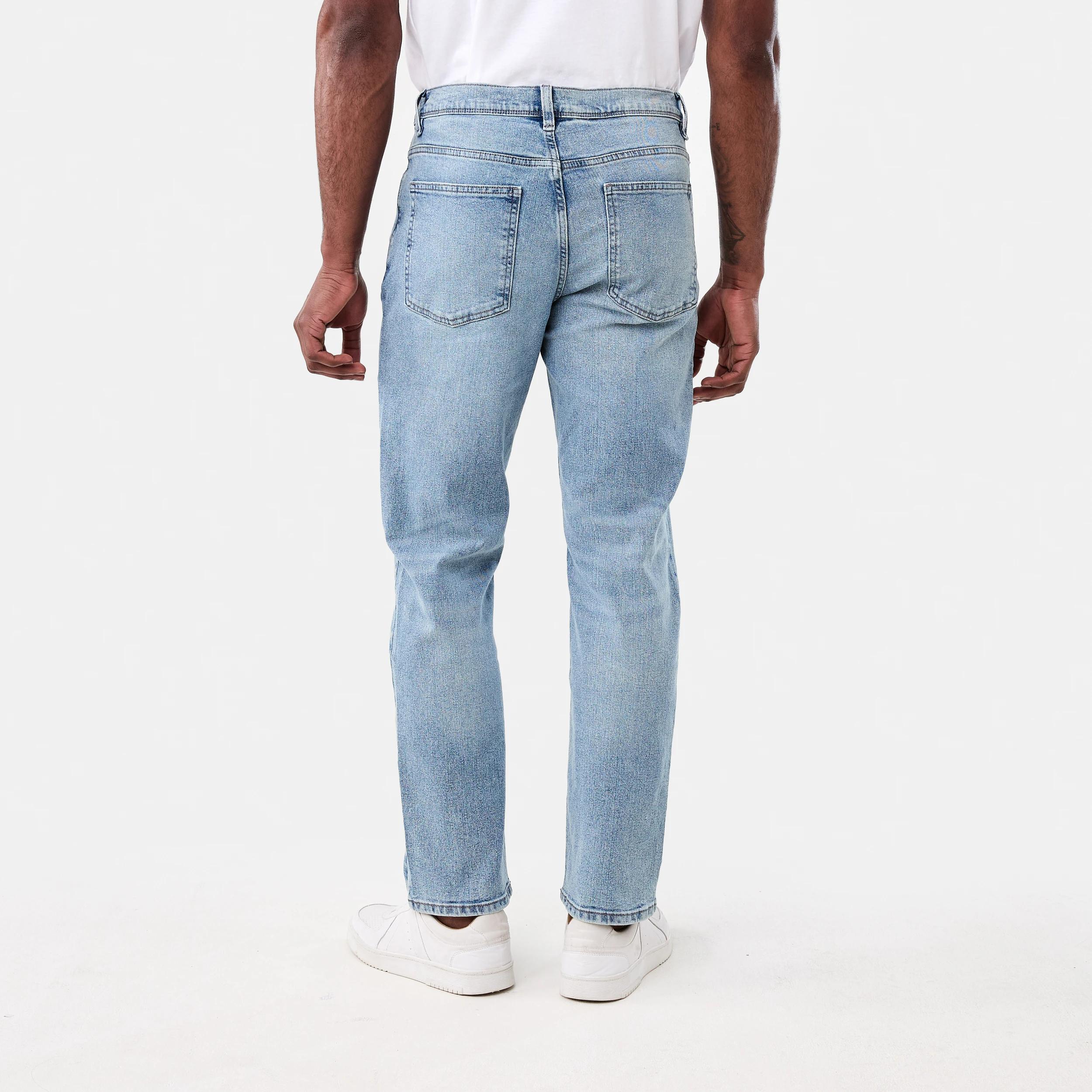 3 Straight Stretch Jeans Light Wash, 3 of 5