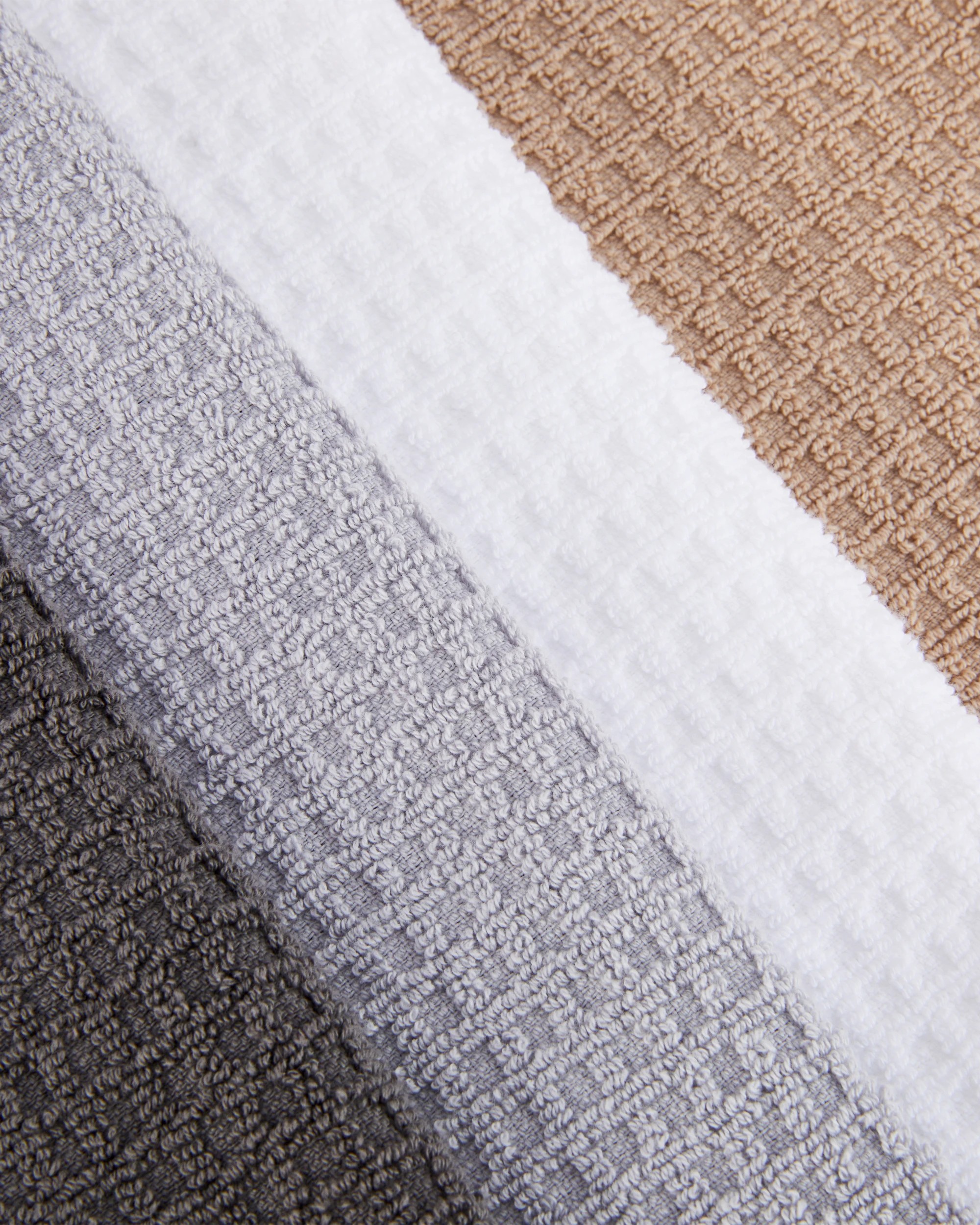 2 4 Pack Grey Waffle Terry Tea Towels - Extra Large, 2 of 7