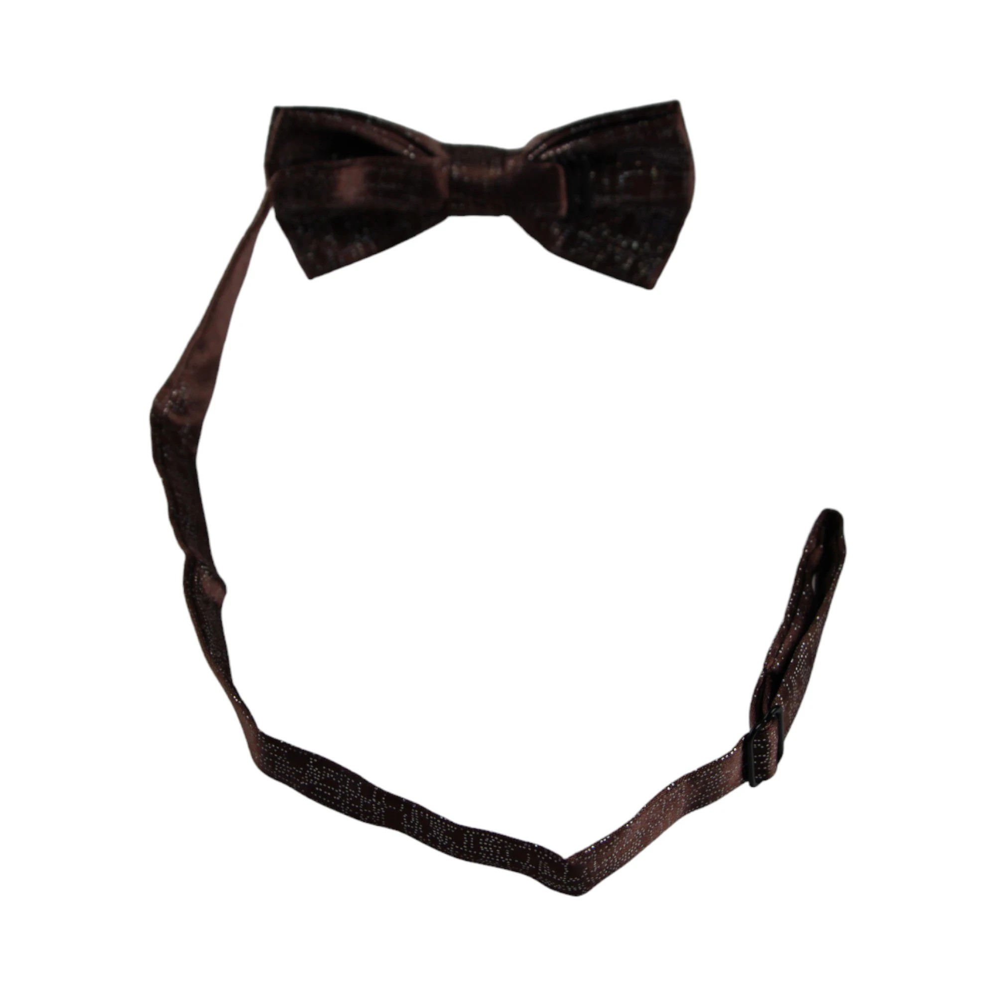 5 Zasel Mens Brown Sparkly Glitter Patterned Bow Tie - Brown, 5 of 6