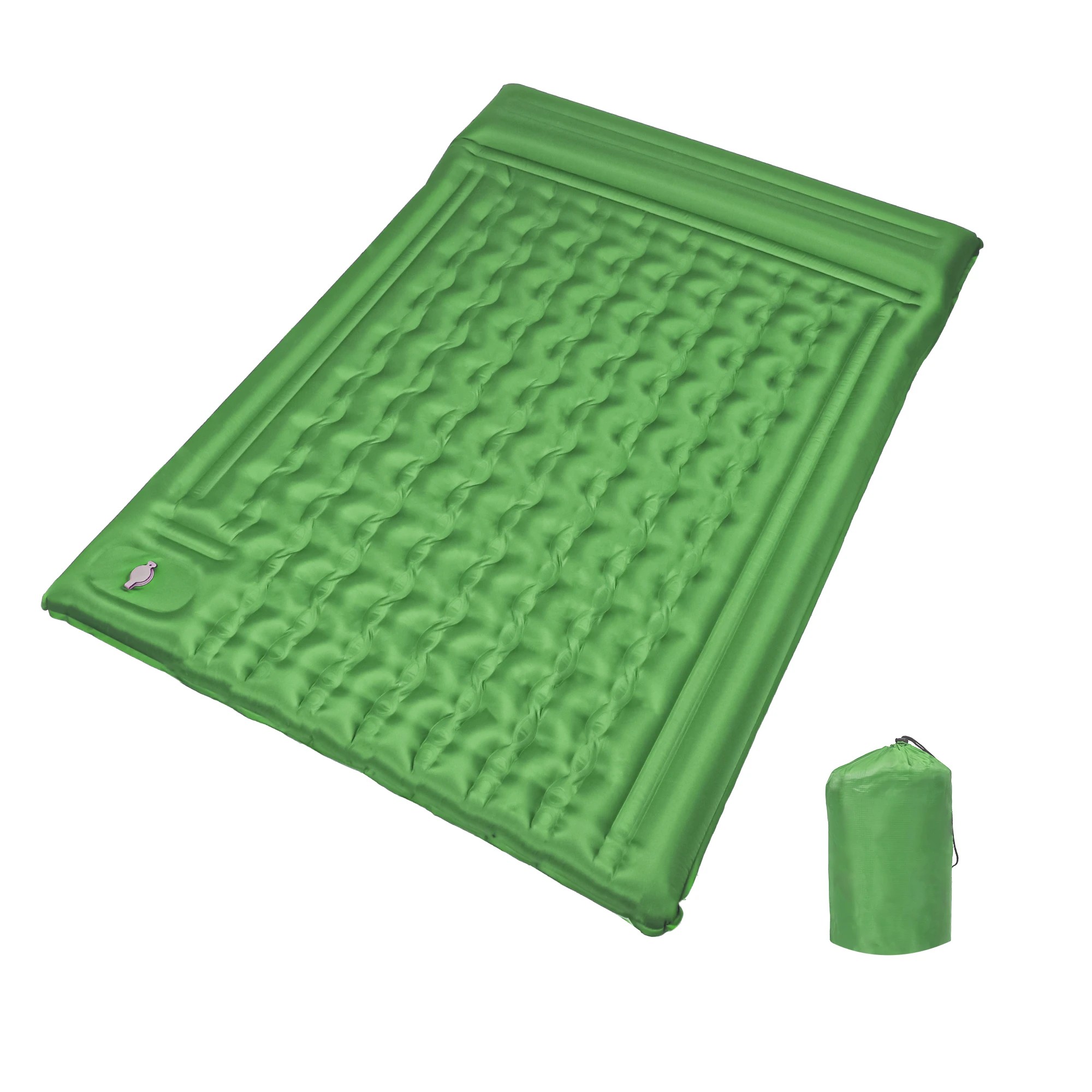 1 Mountview Self Inflating Mattress Sleeping Pad Camping Air Bed Mat Pillow Bag - Green, 1 of 8