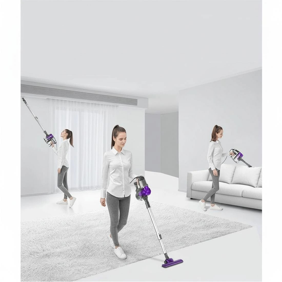 6 Devanti Stick Vacuum Cleaner Handheld Corded 450W Purple - Purple, 6 of 8