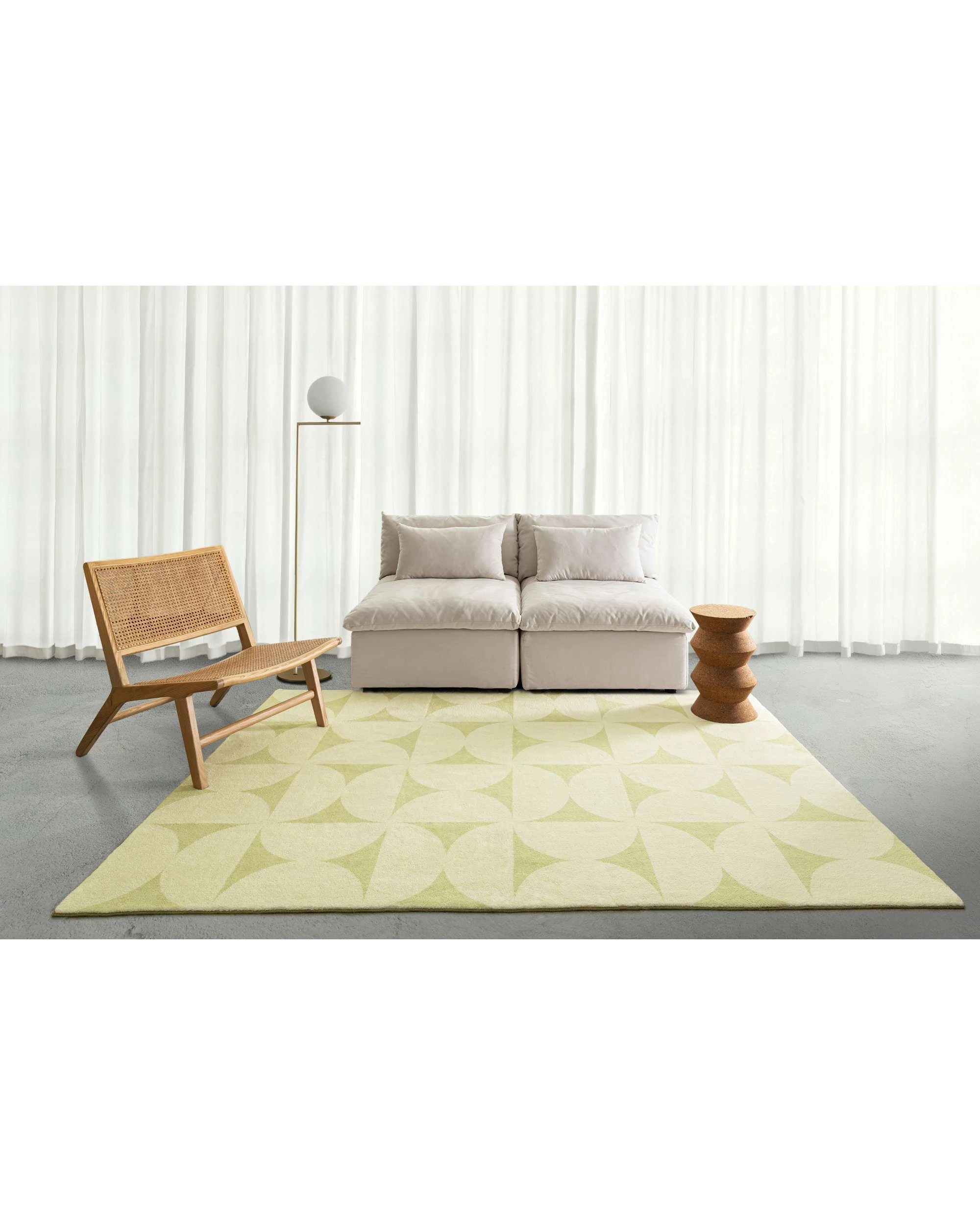 2 Loopsie Frogmore PistachioGeometric Washable Rug-290cm x 200cm - Green, 2 of 8