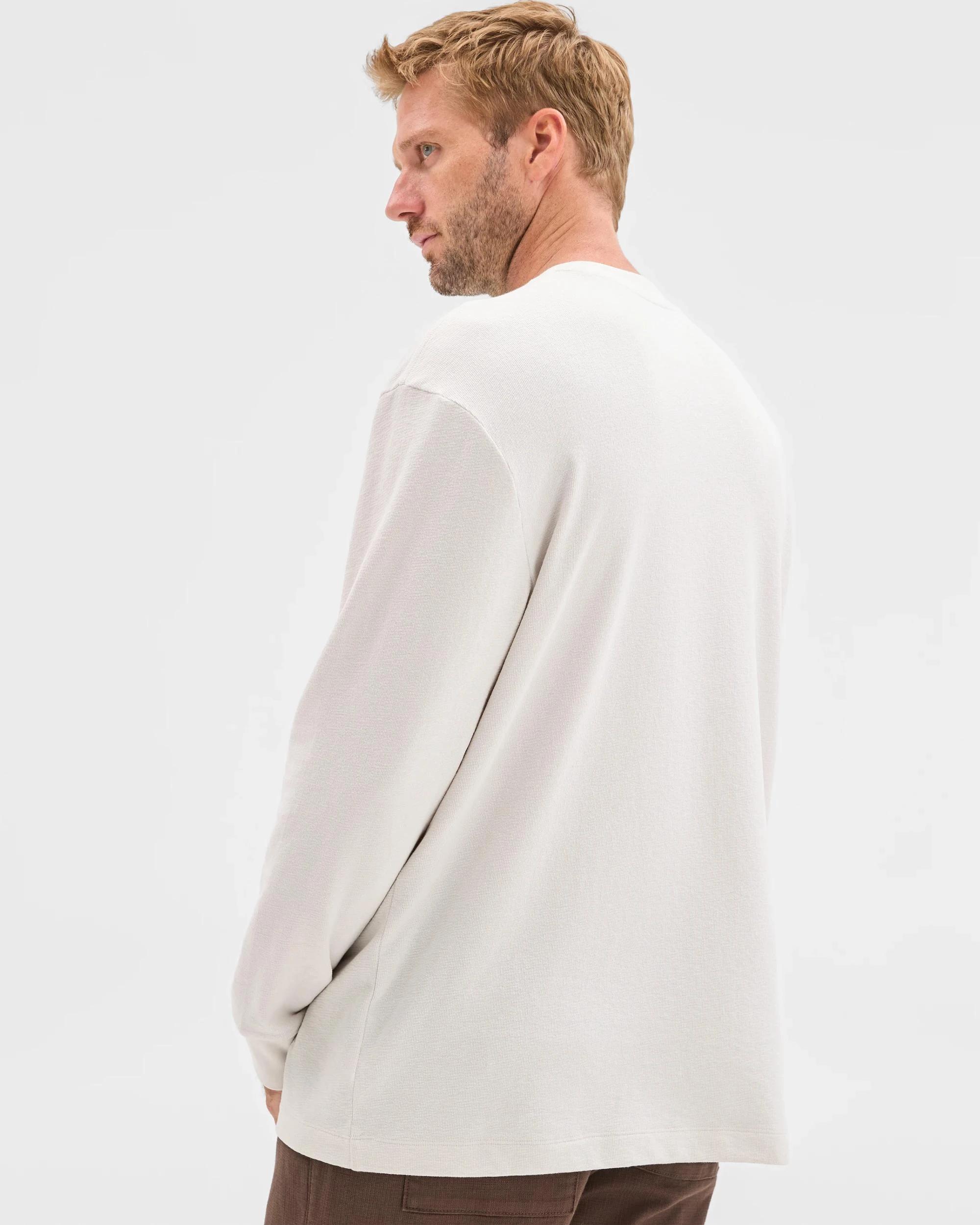 5 Target Australian Cotton Blend Long Sleeve Textured T-Shirt LIGHT GREY, 5 of 5