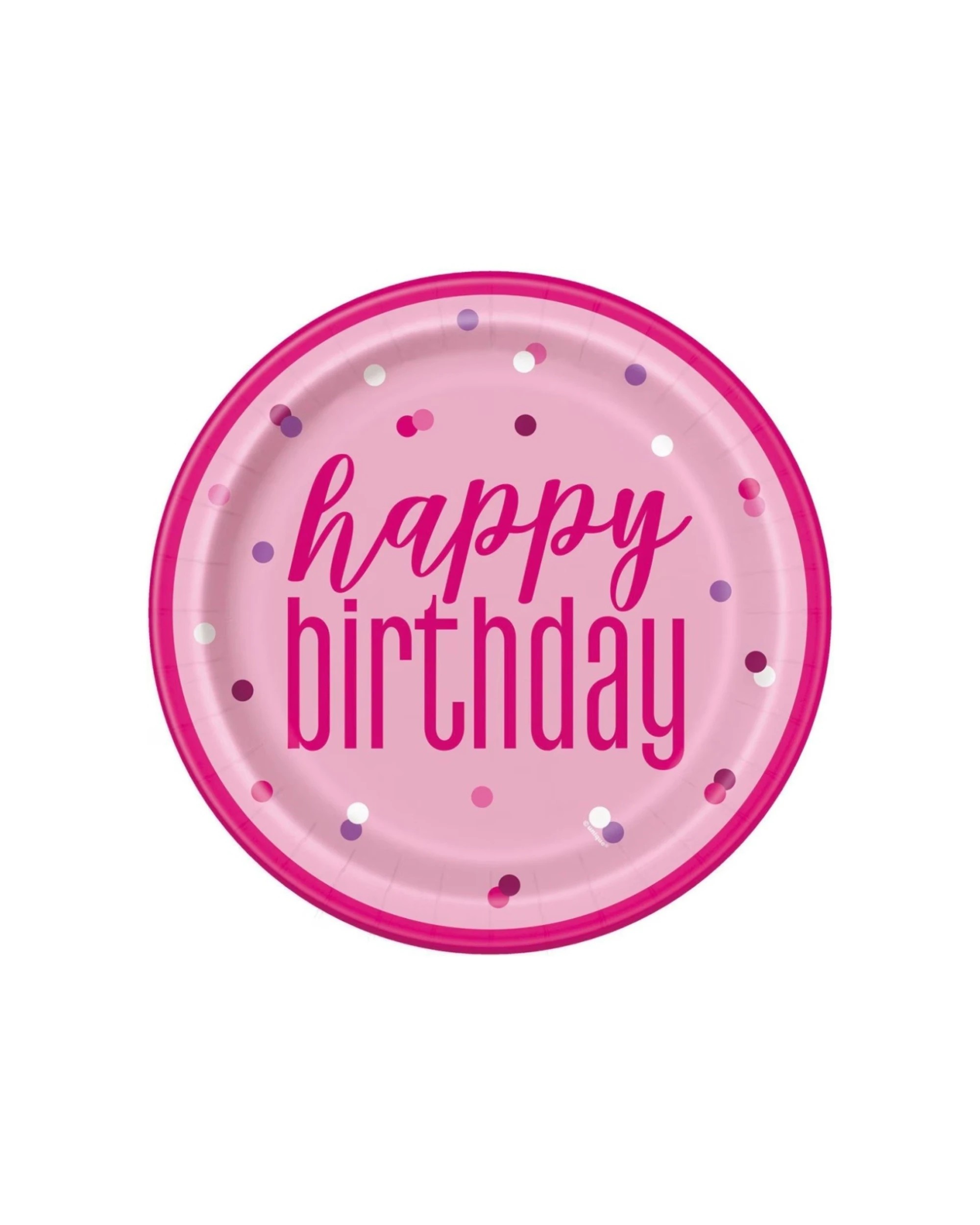 2 Meteor Party 8pc 9 Inch Paper Plates Tableware Happy Birthday 23cm - Pink, 2 of 2