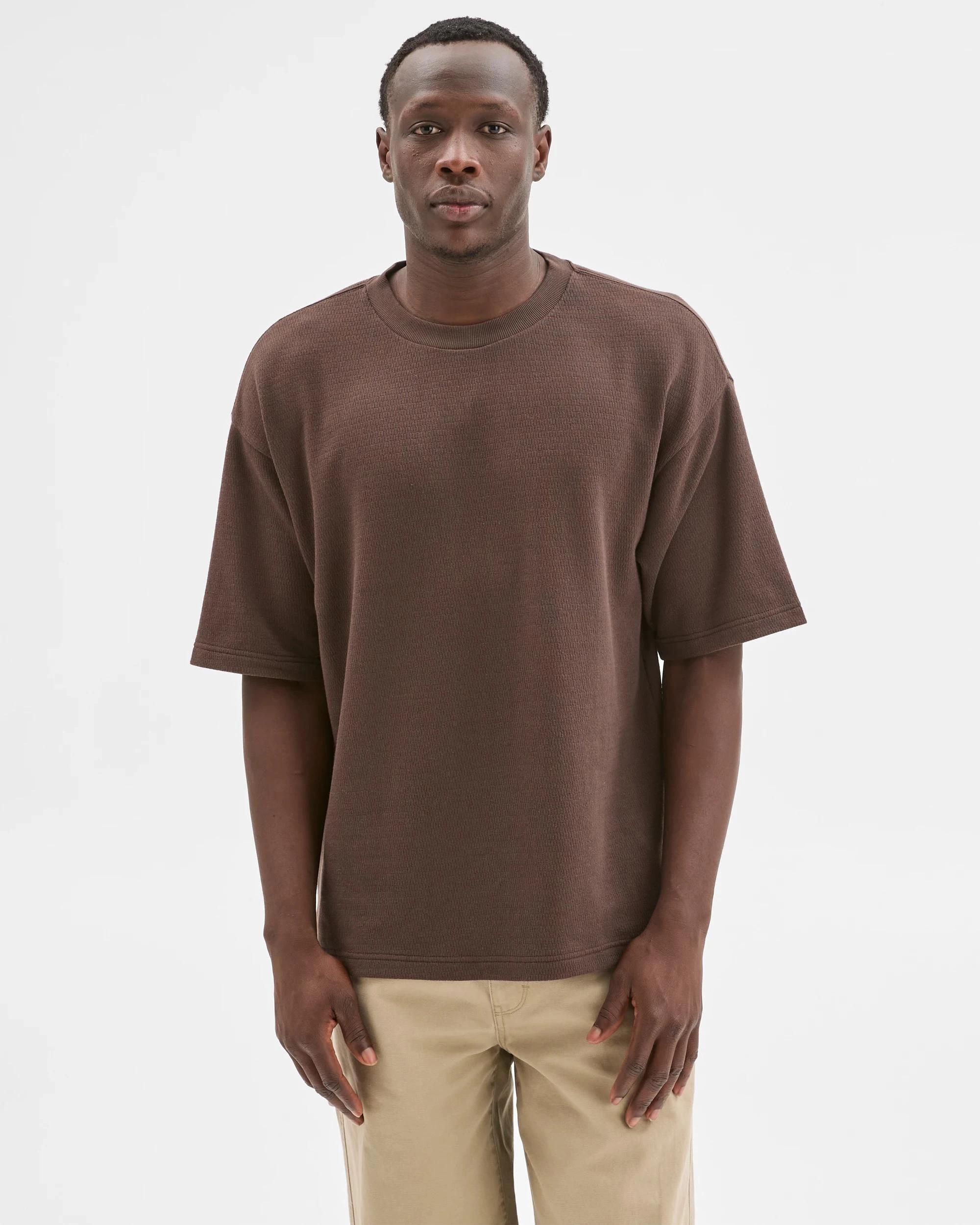 2 Commons Australian Cotton Heavyweight Oversized T-Shirt CHOCOLATE, 2 of 6