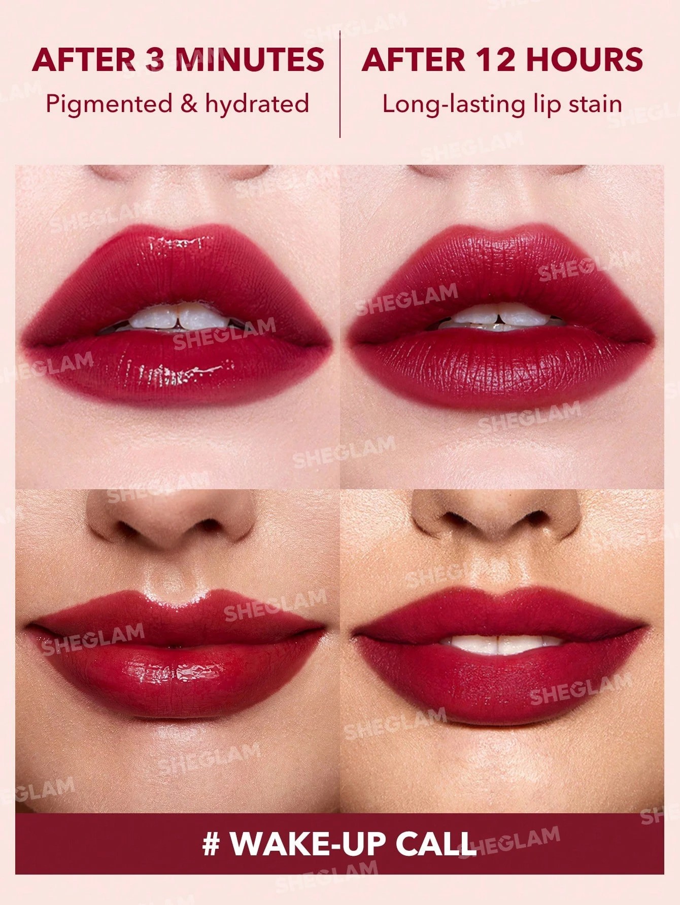 4 SHEGLAM Take A Hint Lip Tint - Wake Up Call, 4 of 6
